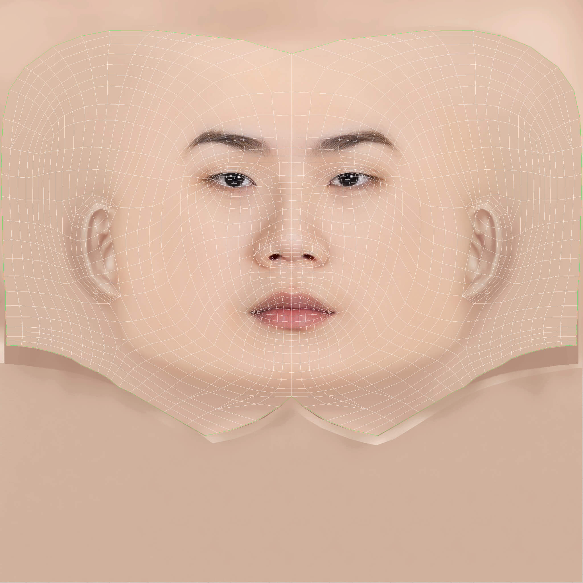 Low Poly Changmo Rapper Head 3D Model