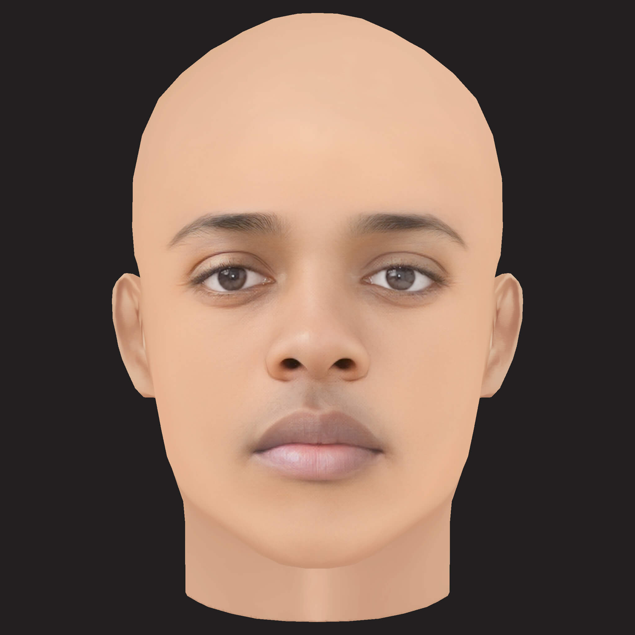 Low Poly Chief Keef Rapper Head 3D Model