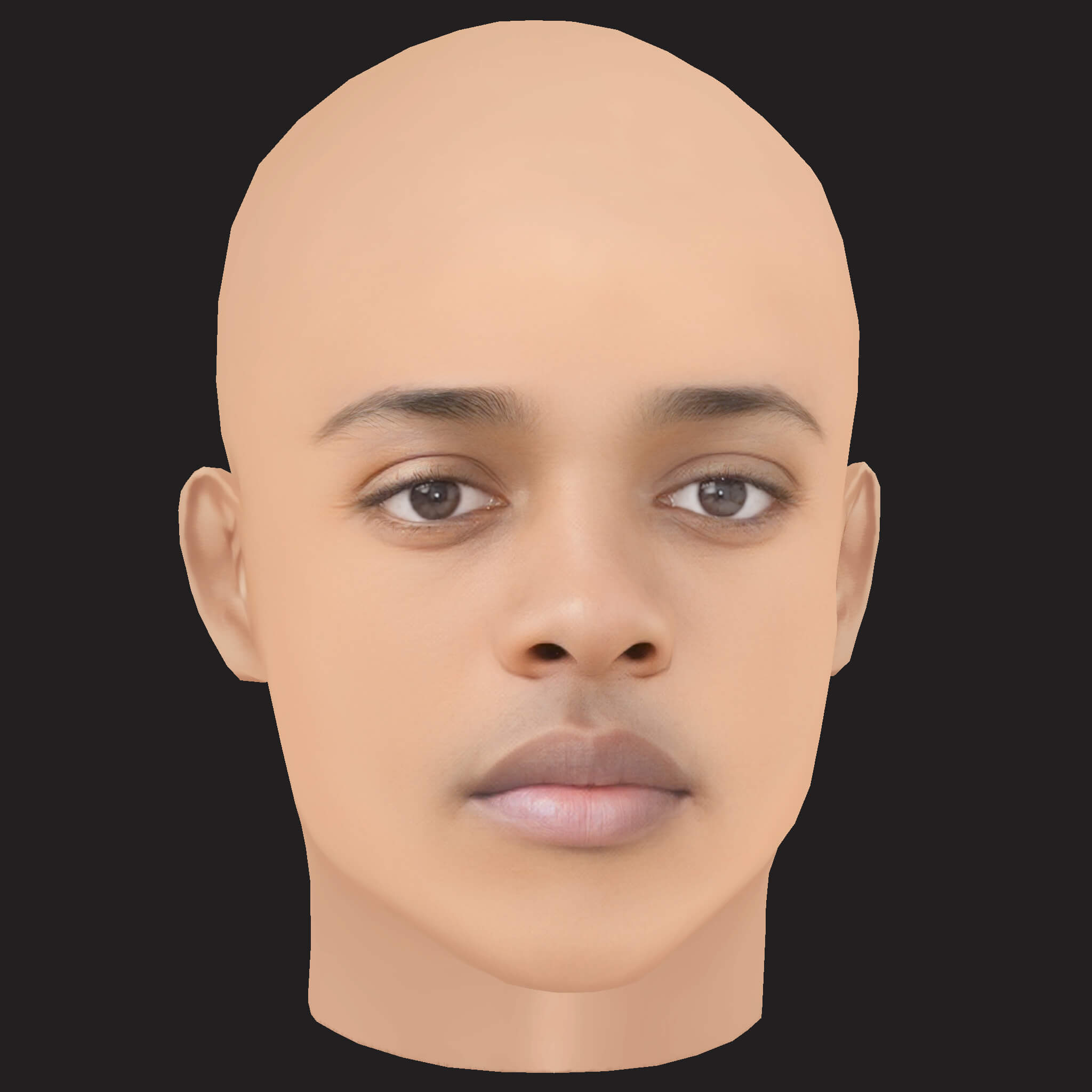 Low Poly Chief Keef Rapper Head 3D Model