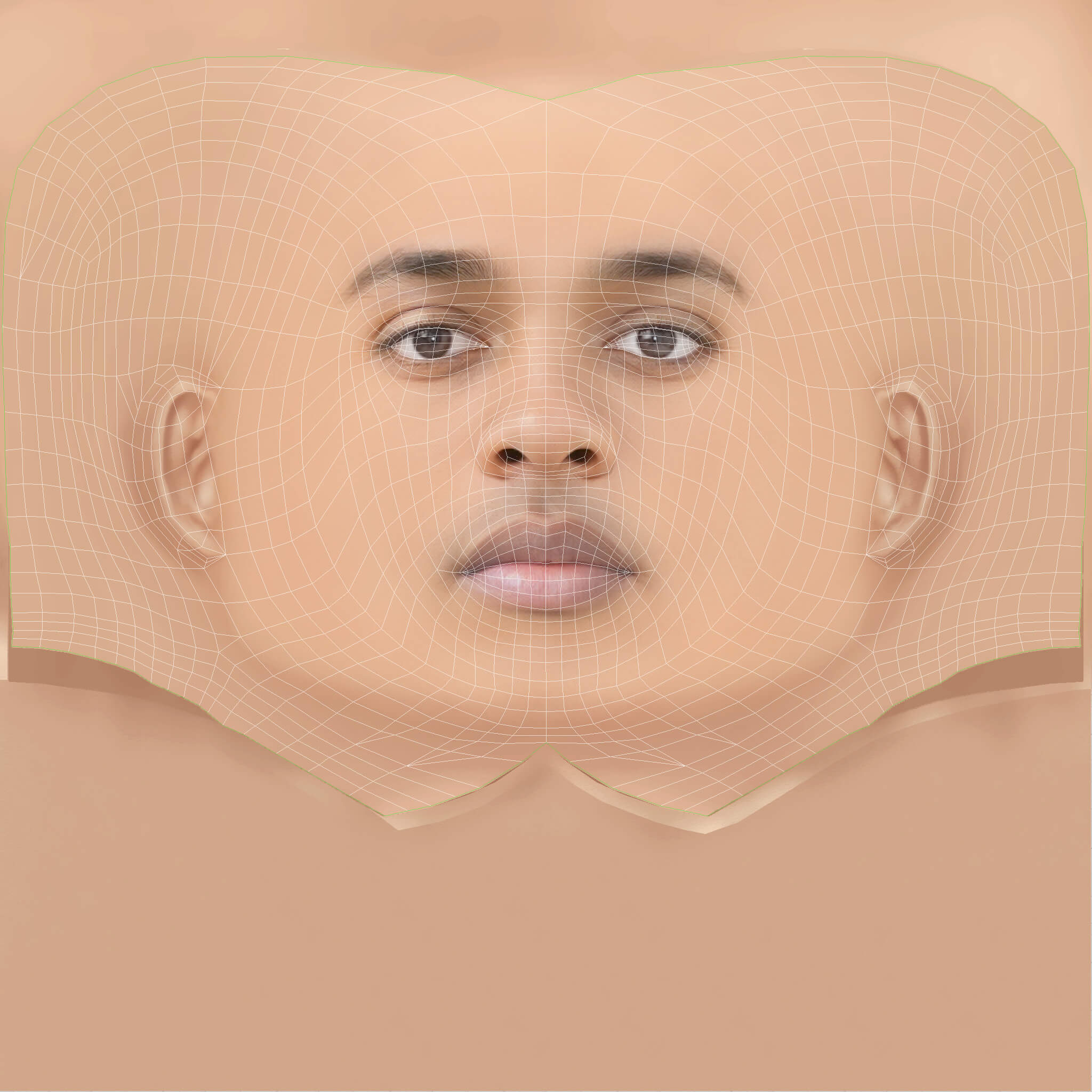 Low Poly Chief Keef Rapper Head 3D Model