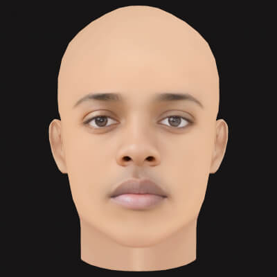 Low Poly Chief Keef Rapper Head
