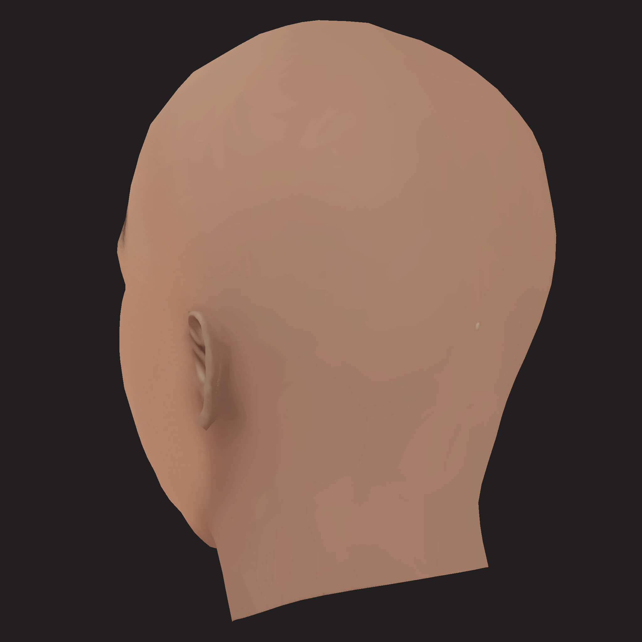 Low Poly Damso Rapper Head 3D Model