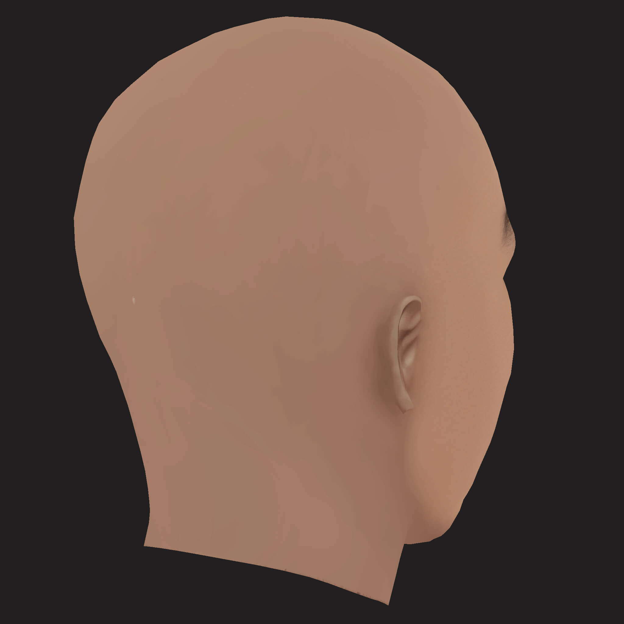 Low Poly Damso Rapper Head 3D Model