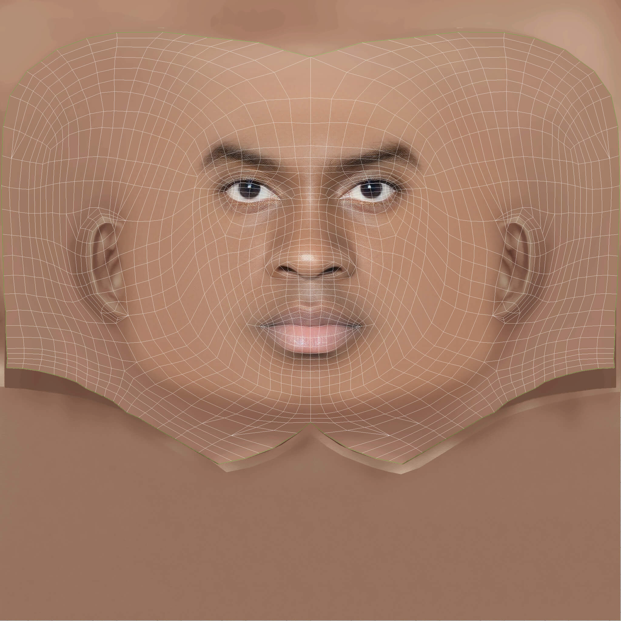 Low Poly Damso Rapper Head 3D Model