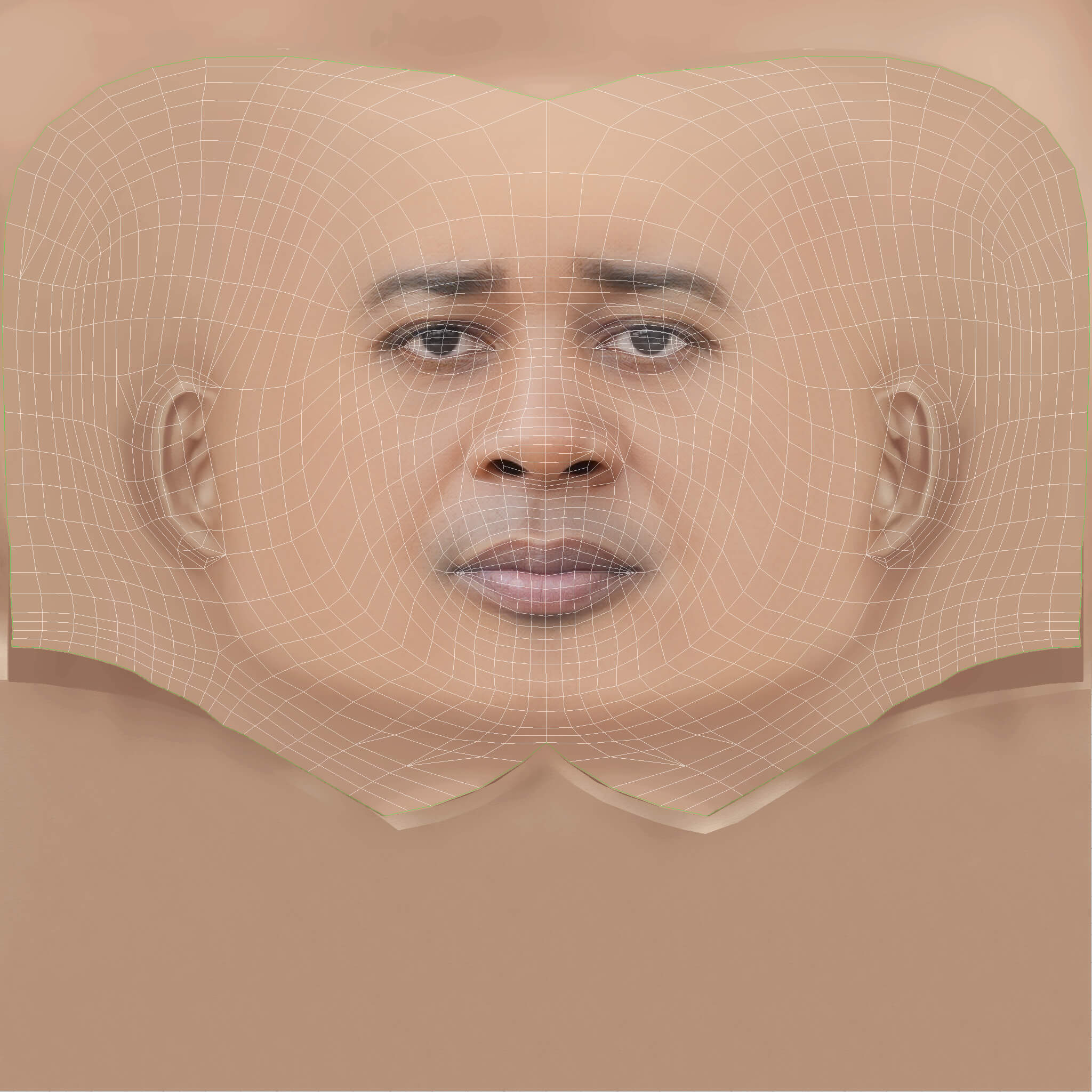 Low Poly Danny Brown Rapper Head 3D Model