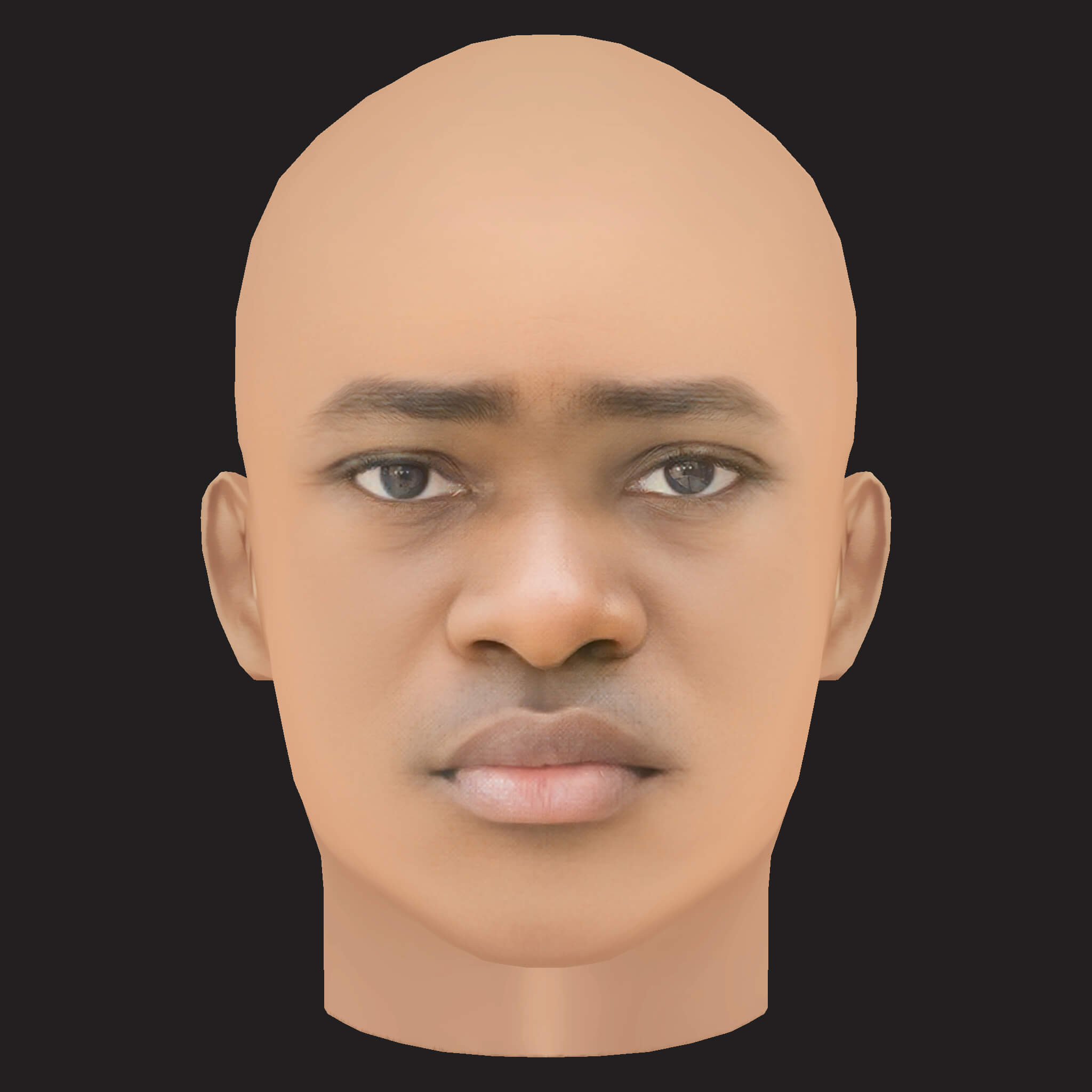 Low Poly Dave Rapper Head 3D Model