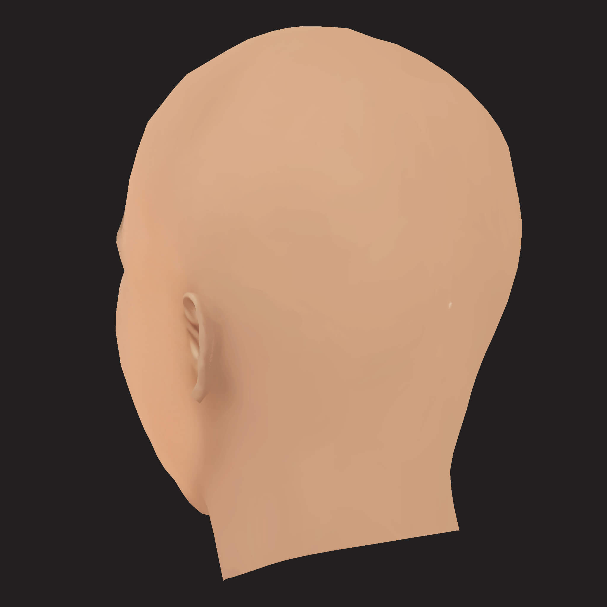 Low Poly Dave Rapper Head 3D Model