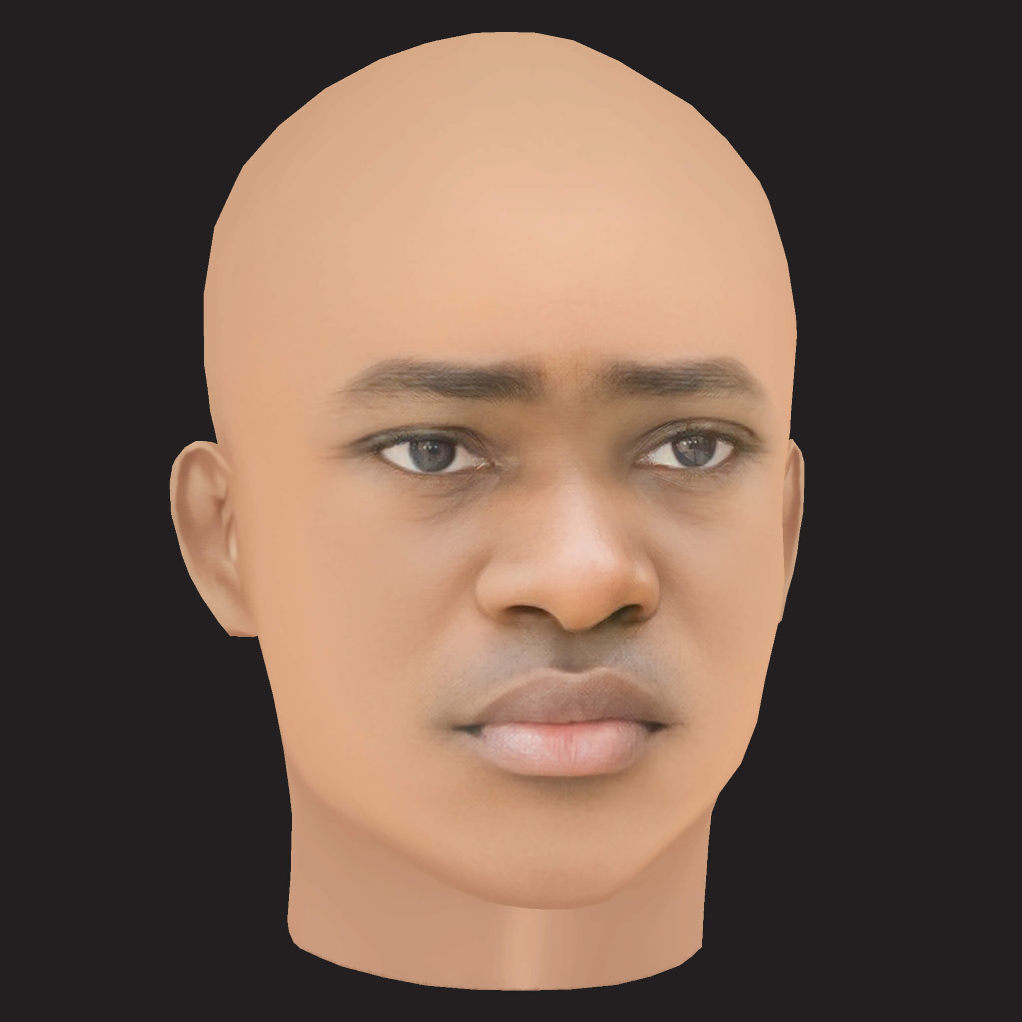 Low Poly Dave Rapper Head 3D Model