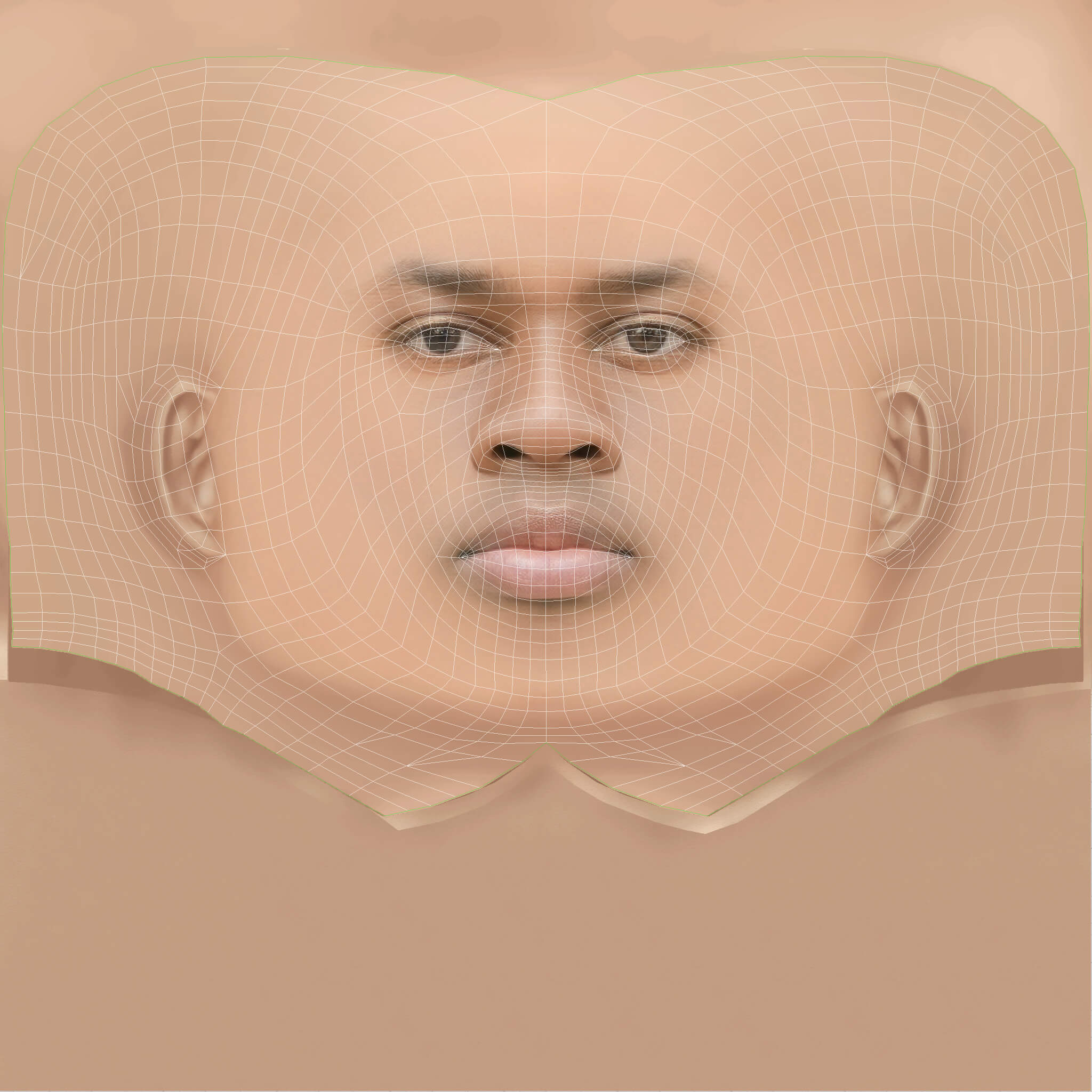 Low Poly Denzel Curry Rapper Head 3D Model