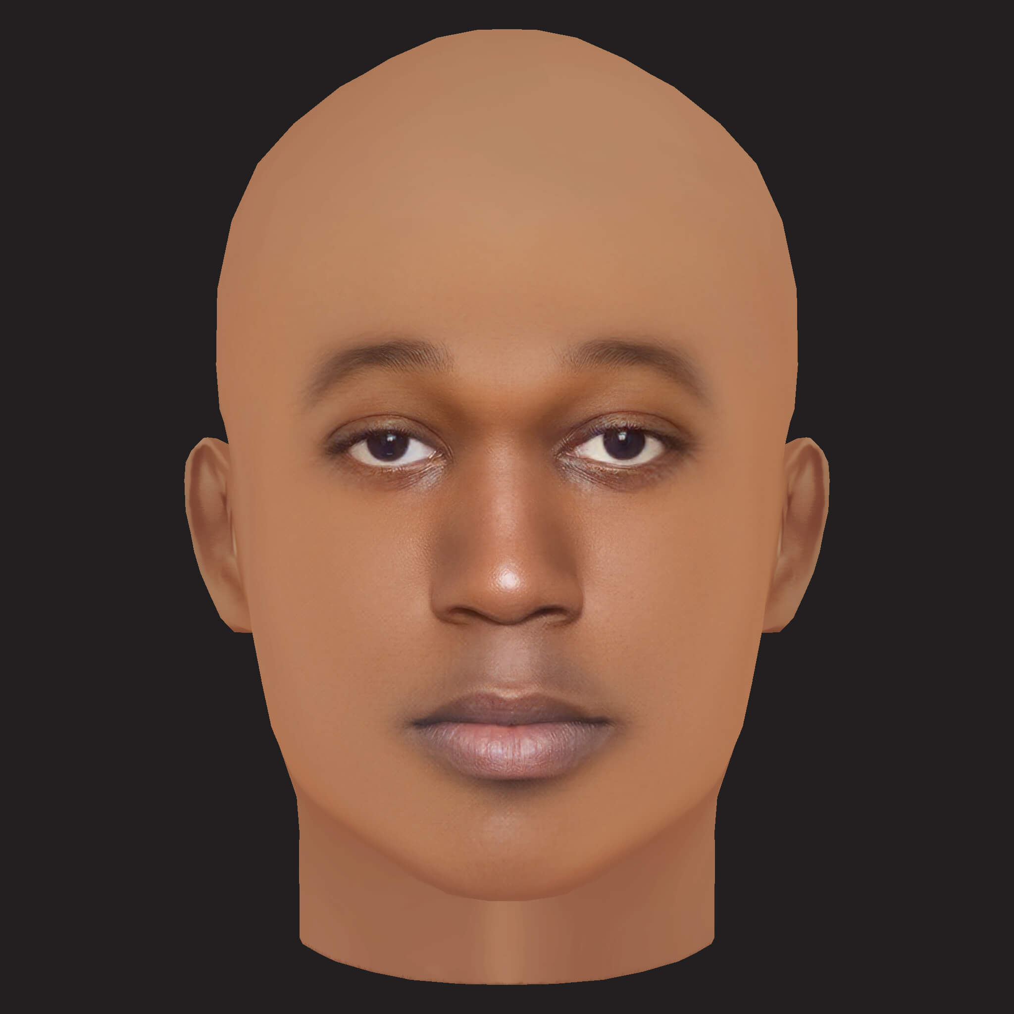 Low Poly Don Toliver Rapper Head 3D Model