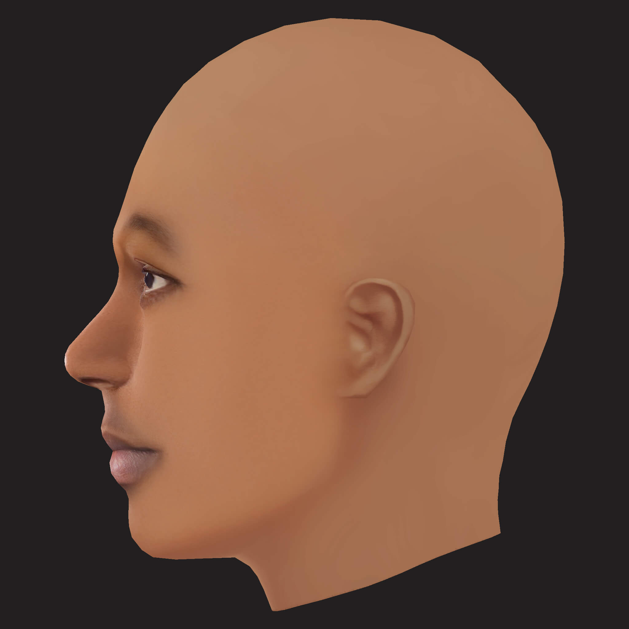 Low Poly Don Toliver Rapper Head 3D Model