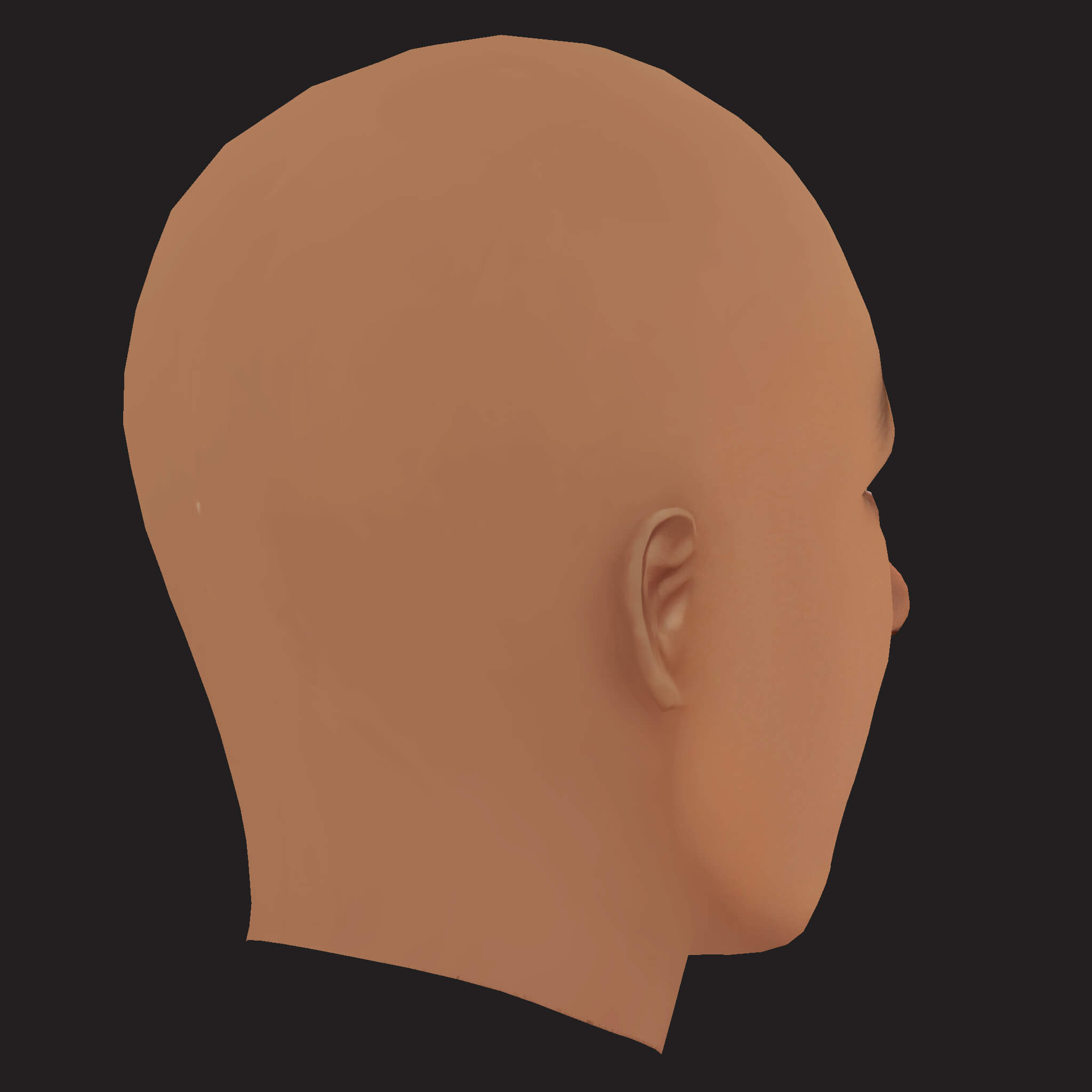 Low Poly Don Toliver Rapper Head 3D Model