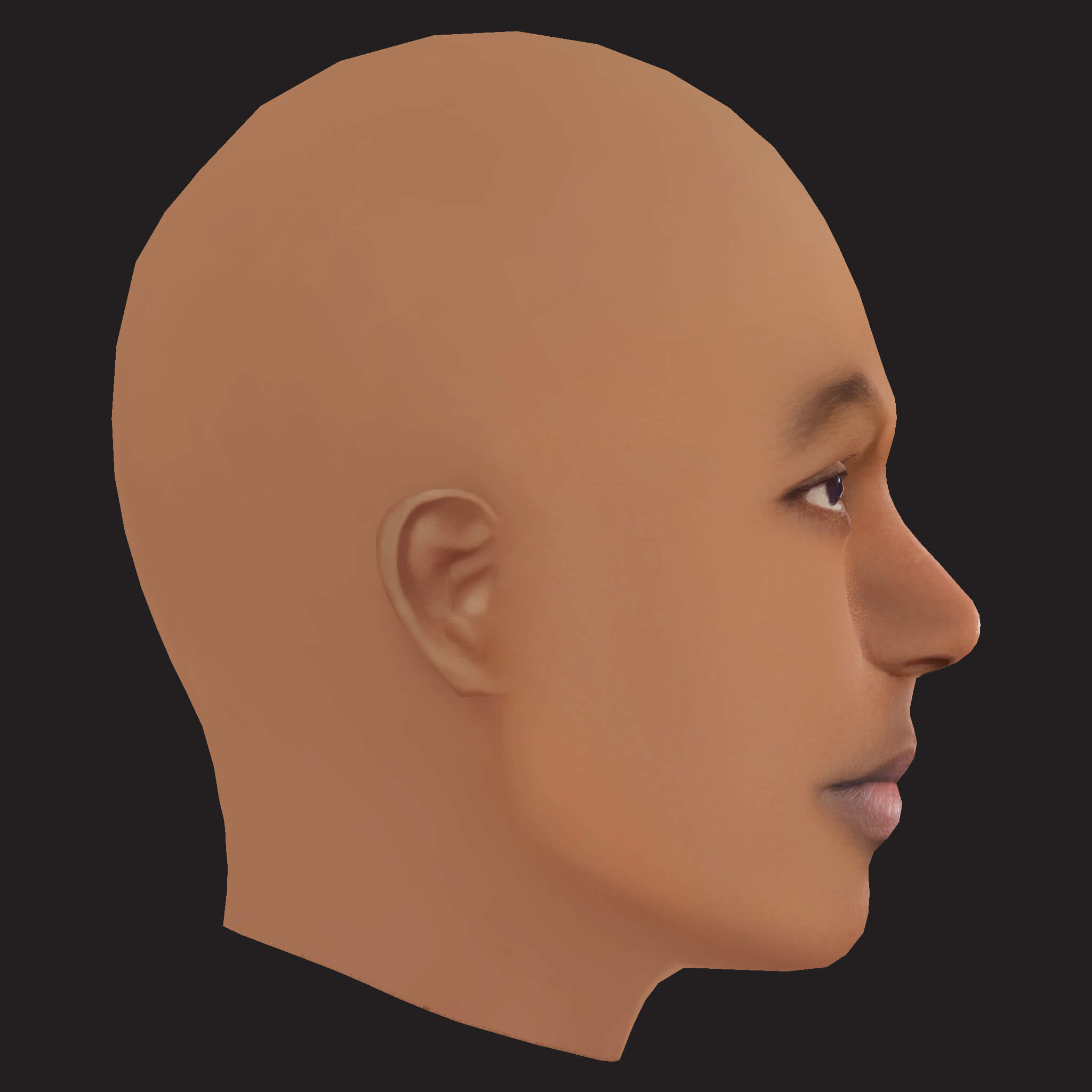 Low Poly Don Toliver Rapper Head 3D Model
