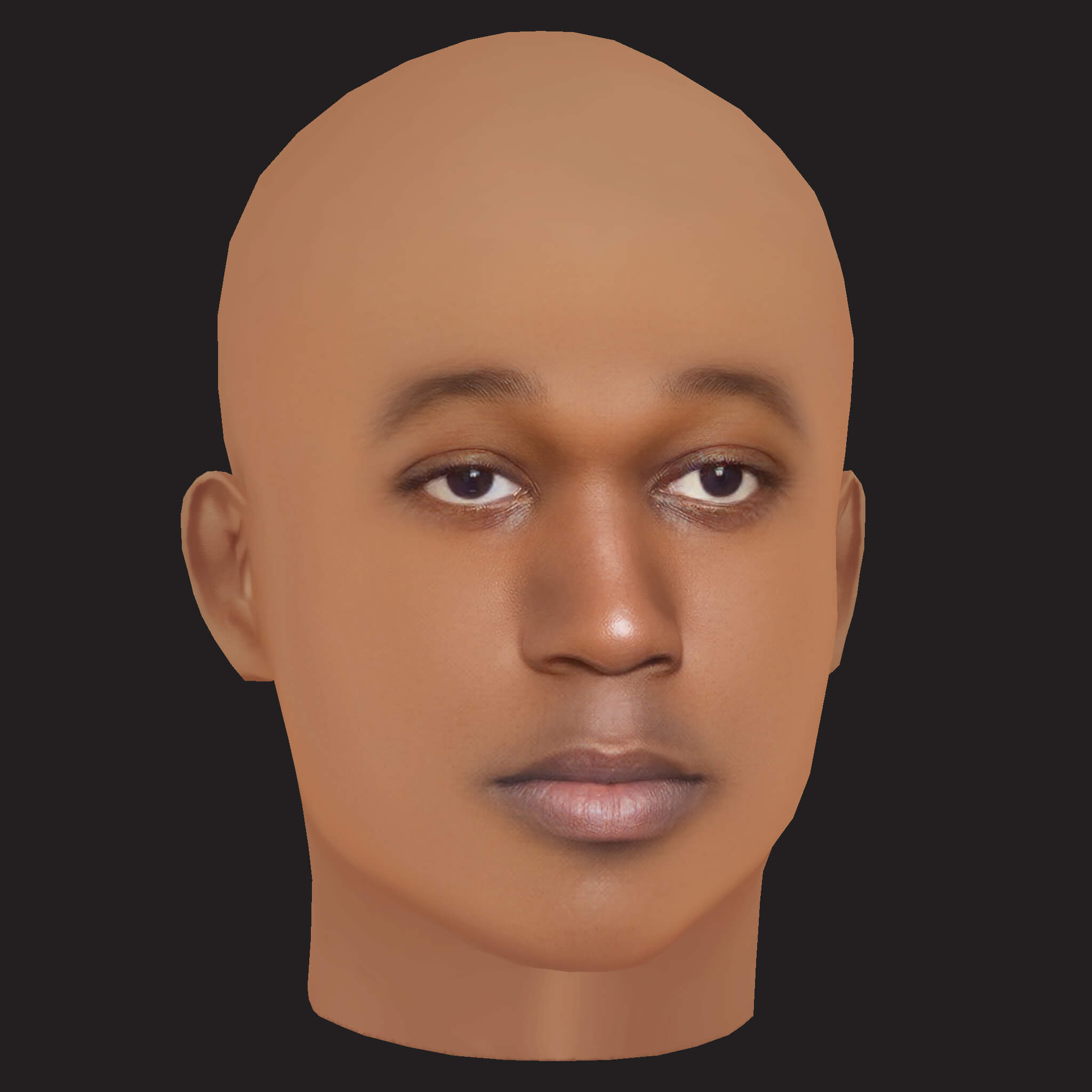 Low Poly Don Toliver Rapper Head 3D Model