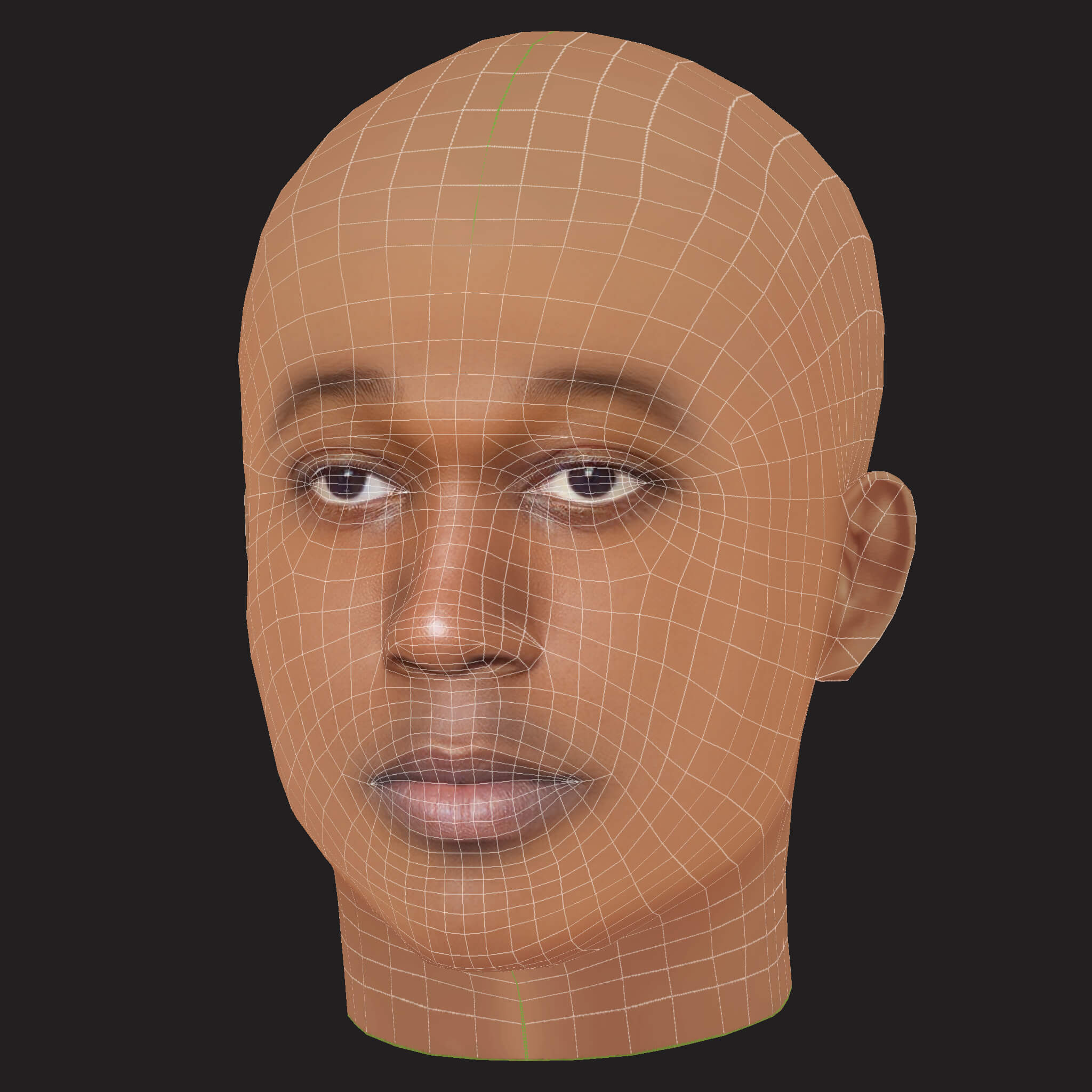 Low Poly Don Toliver Rapper Head 3D Model