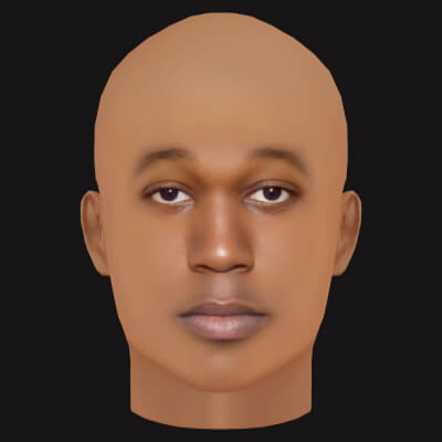 Low Poly Don Toliver Rapper Head