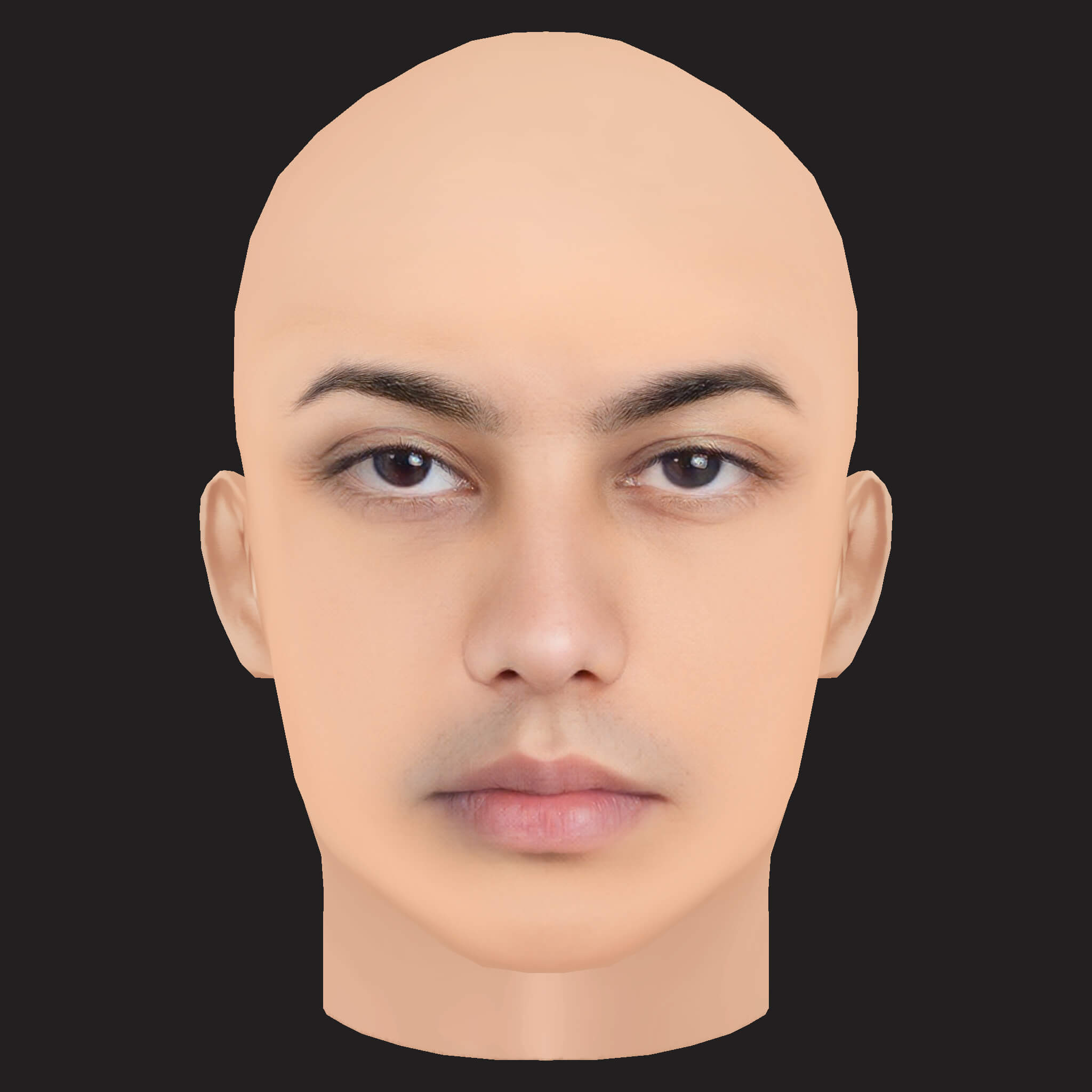 Low Poly Duki Rapper Head 3D Model