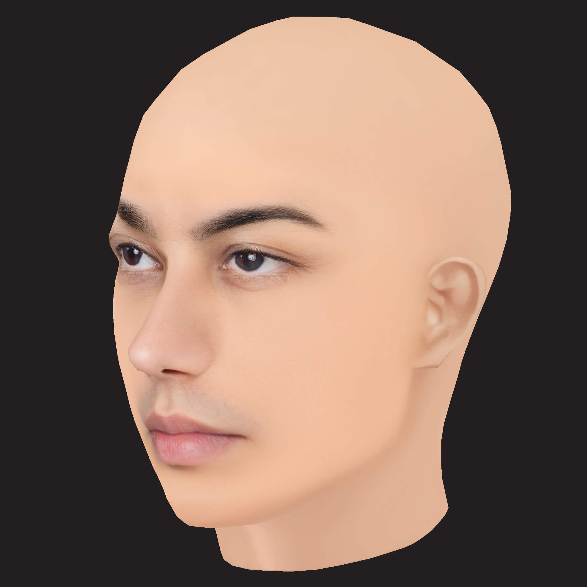 Low Poly Duki Rapper Head 3D Model