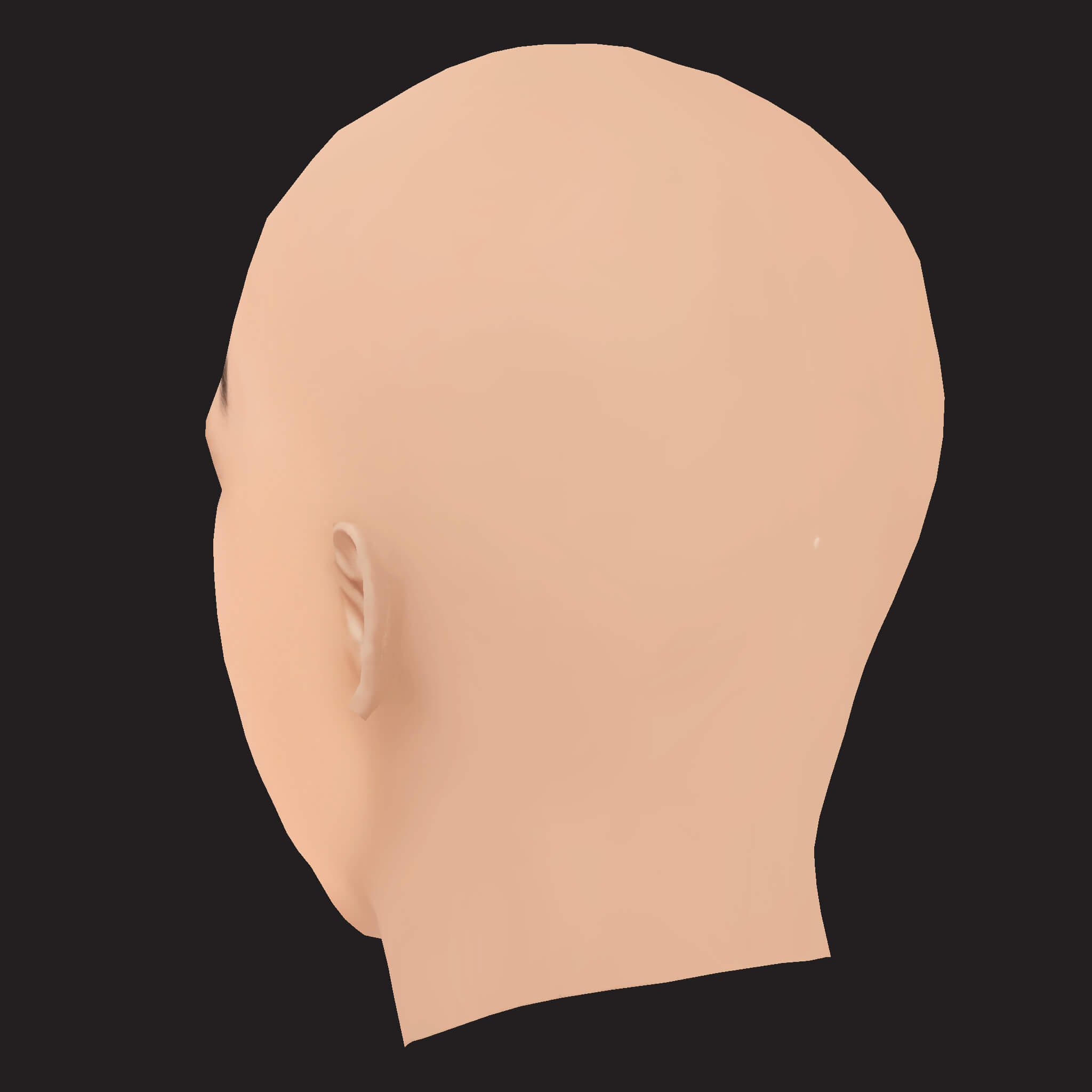 Low Poly Duki Rapper Head 3D Model