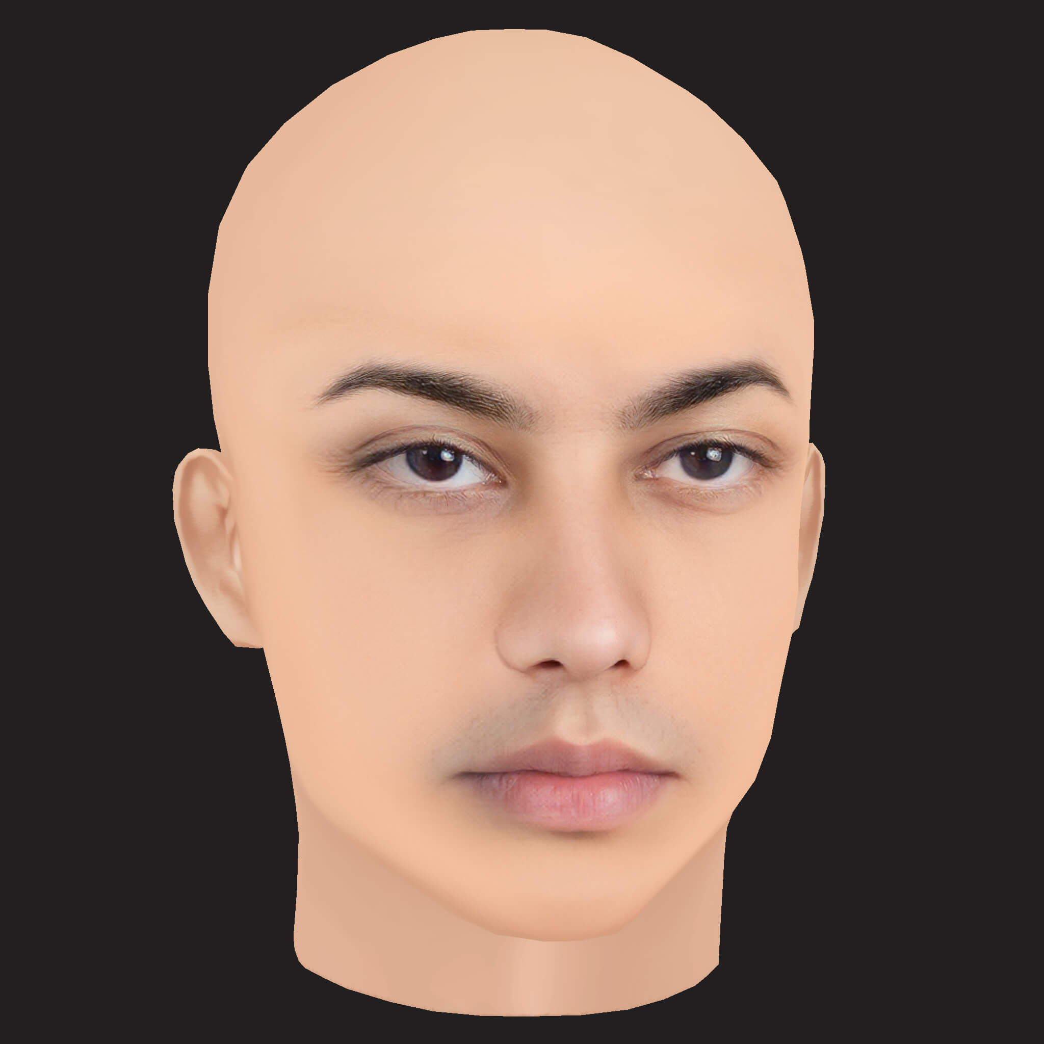 Low Poly Duki Rapper Head 3D Model