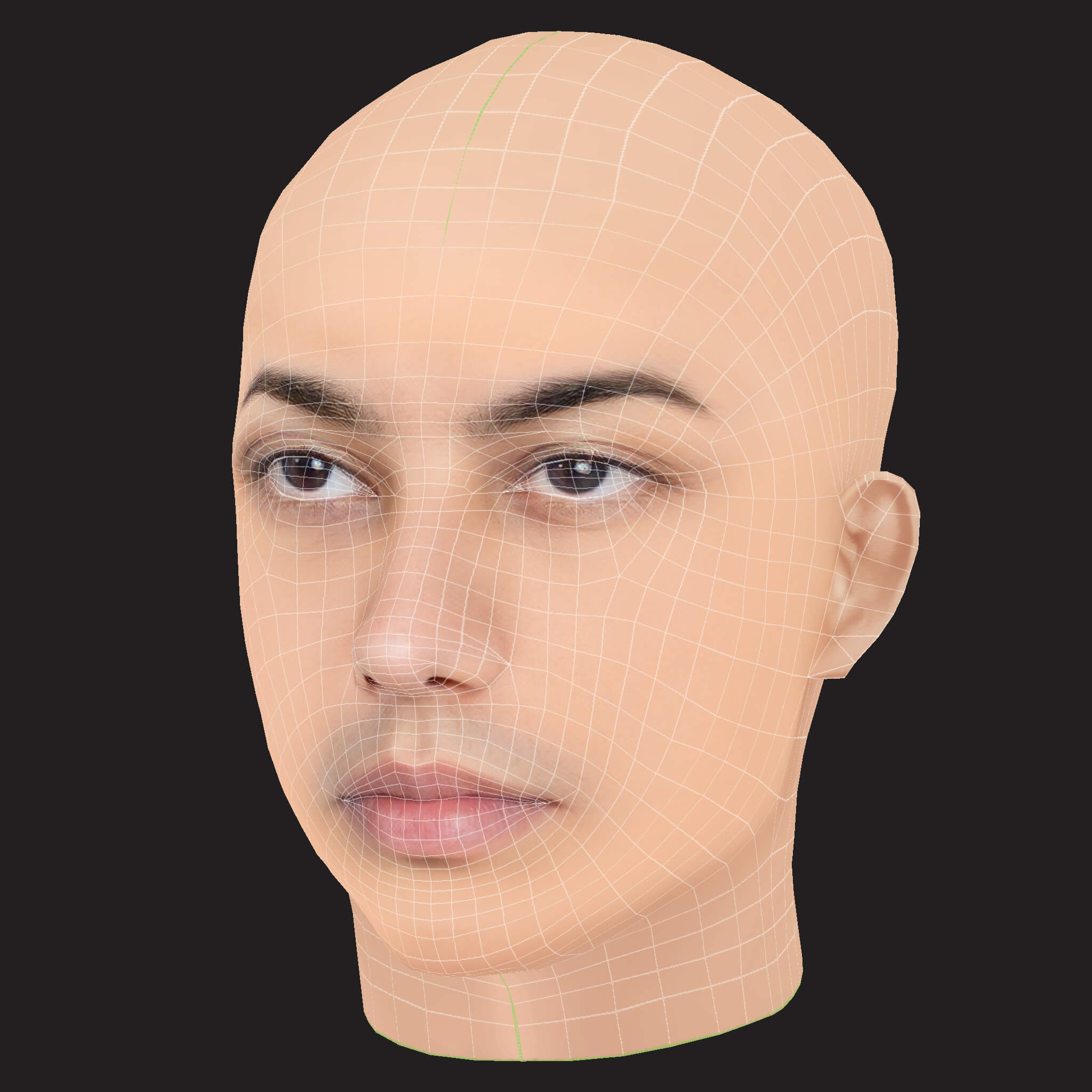 Low Poly Duki Rapper Head 3D Model