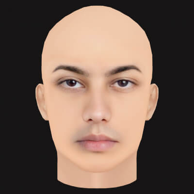 Low Poly Duki Rapper Head