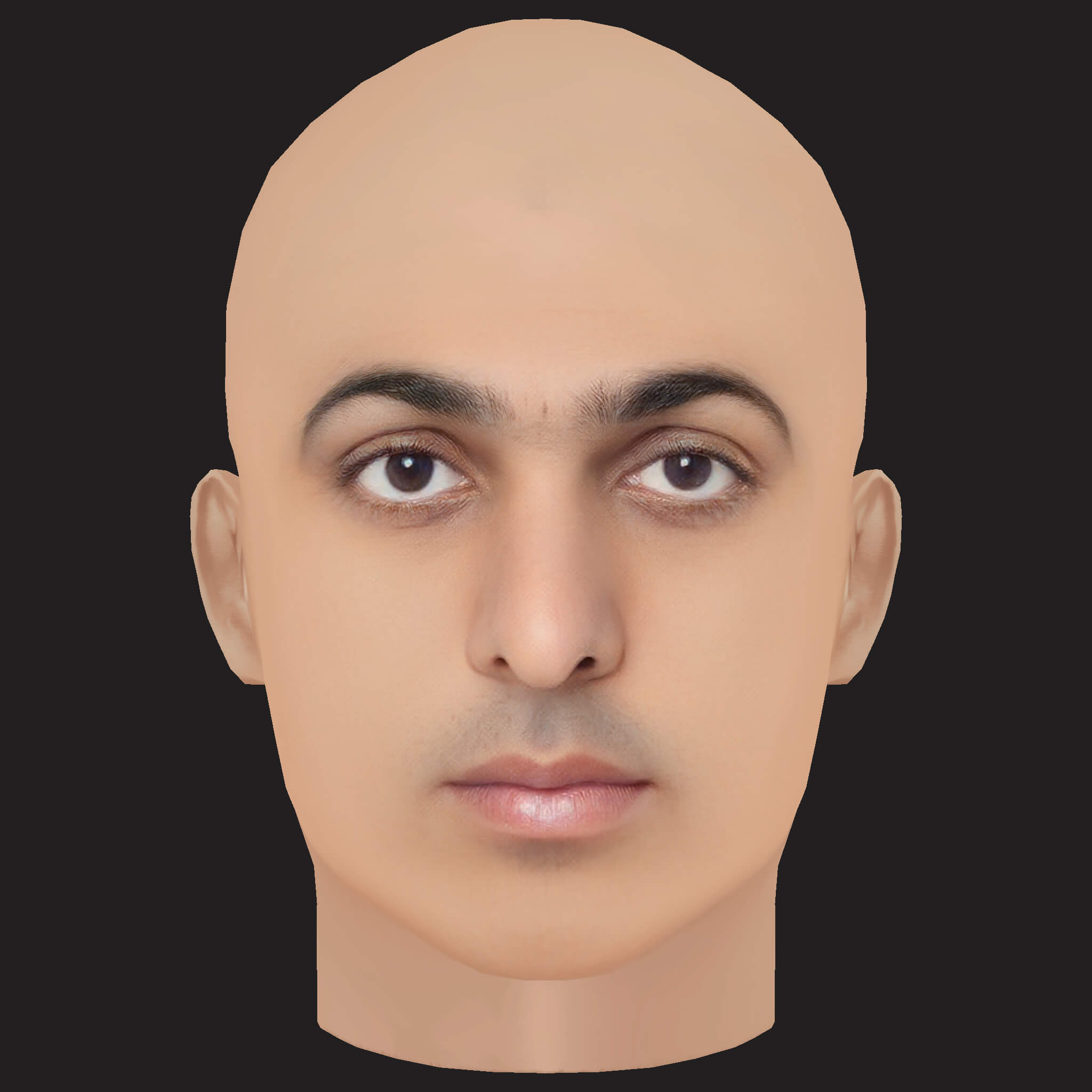 Low Poly Eladio Carrion Rapper Head 3D Model