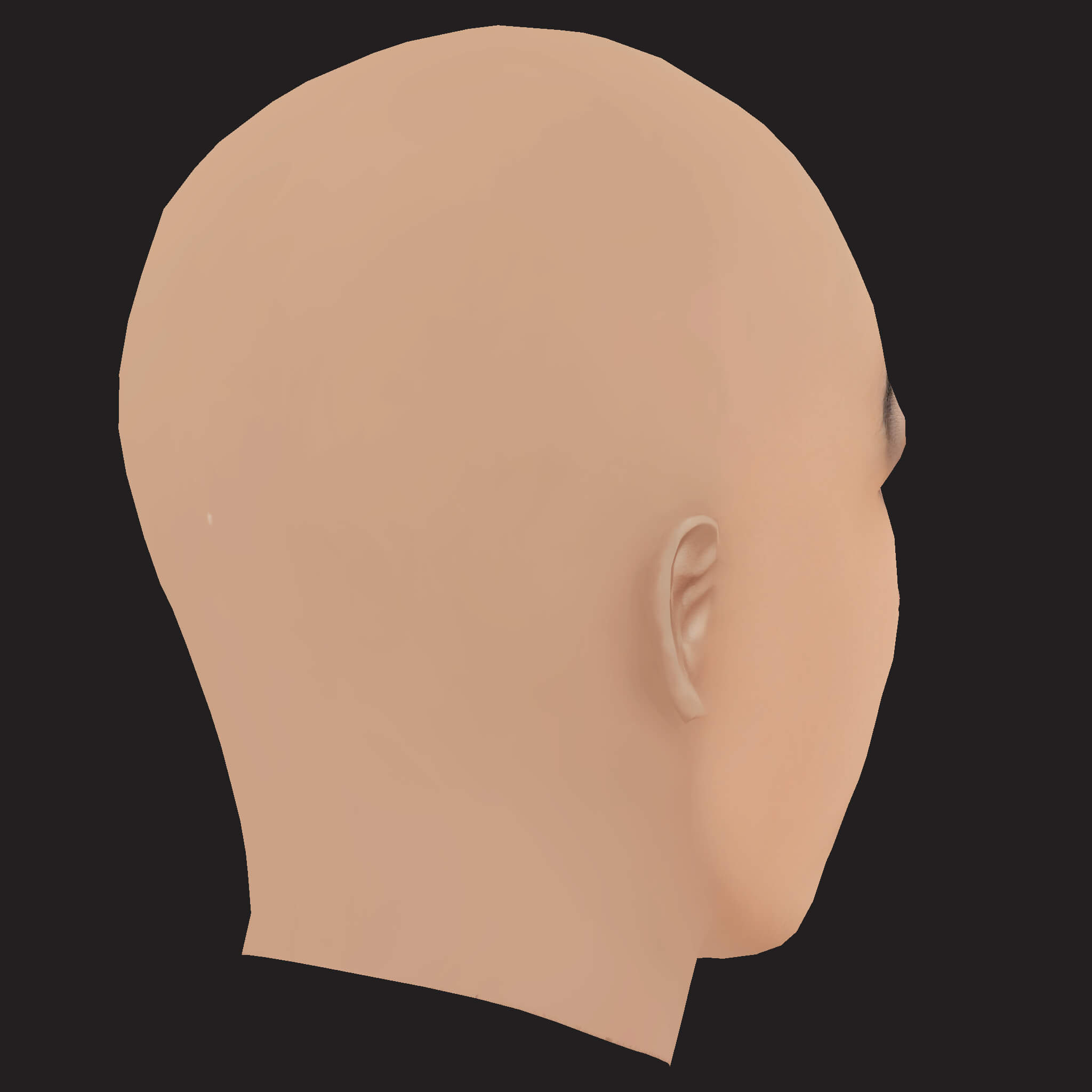 Low Poly Eladio Carrion Rapper Head 3D Model