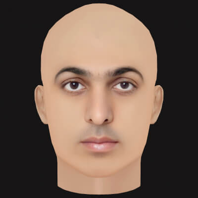Low Poly Eladio Carrion Rapper Head