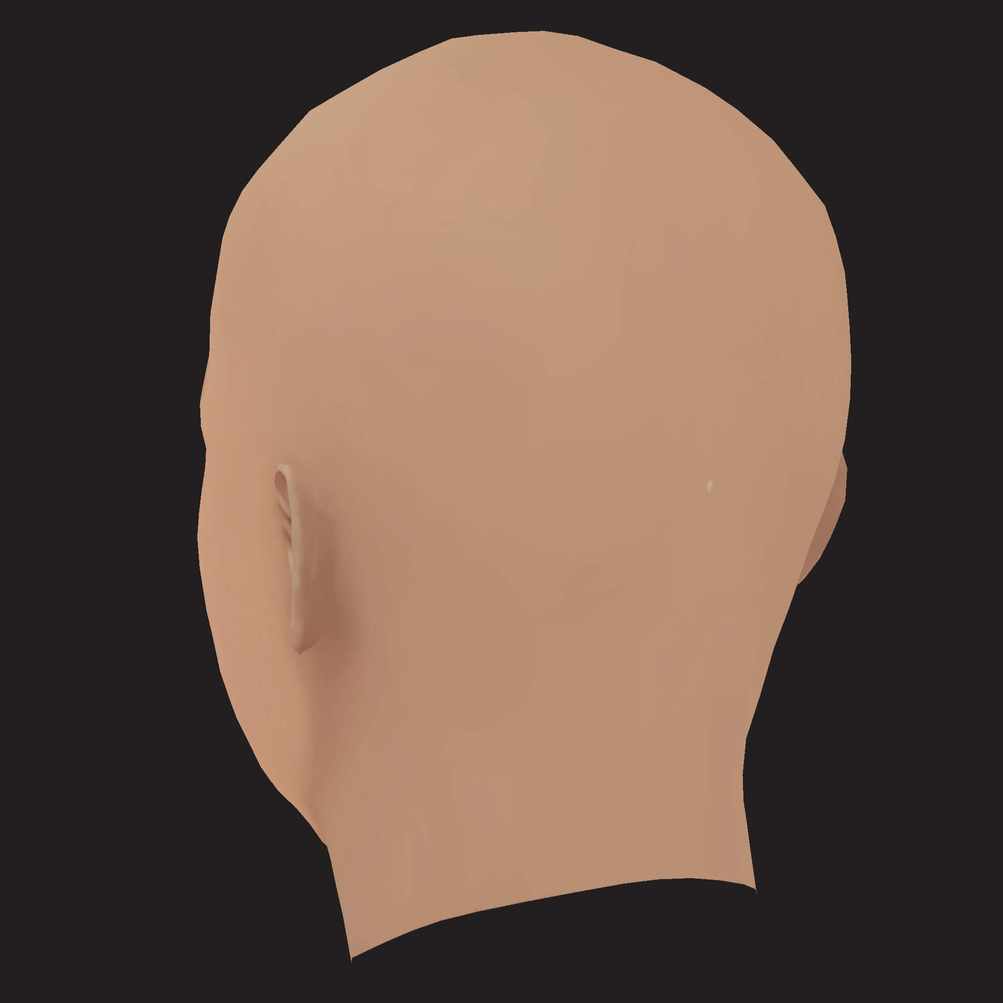 Low Poly Fivio Foreign Rapper Head 3D Model