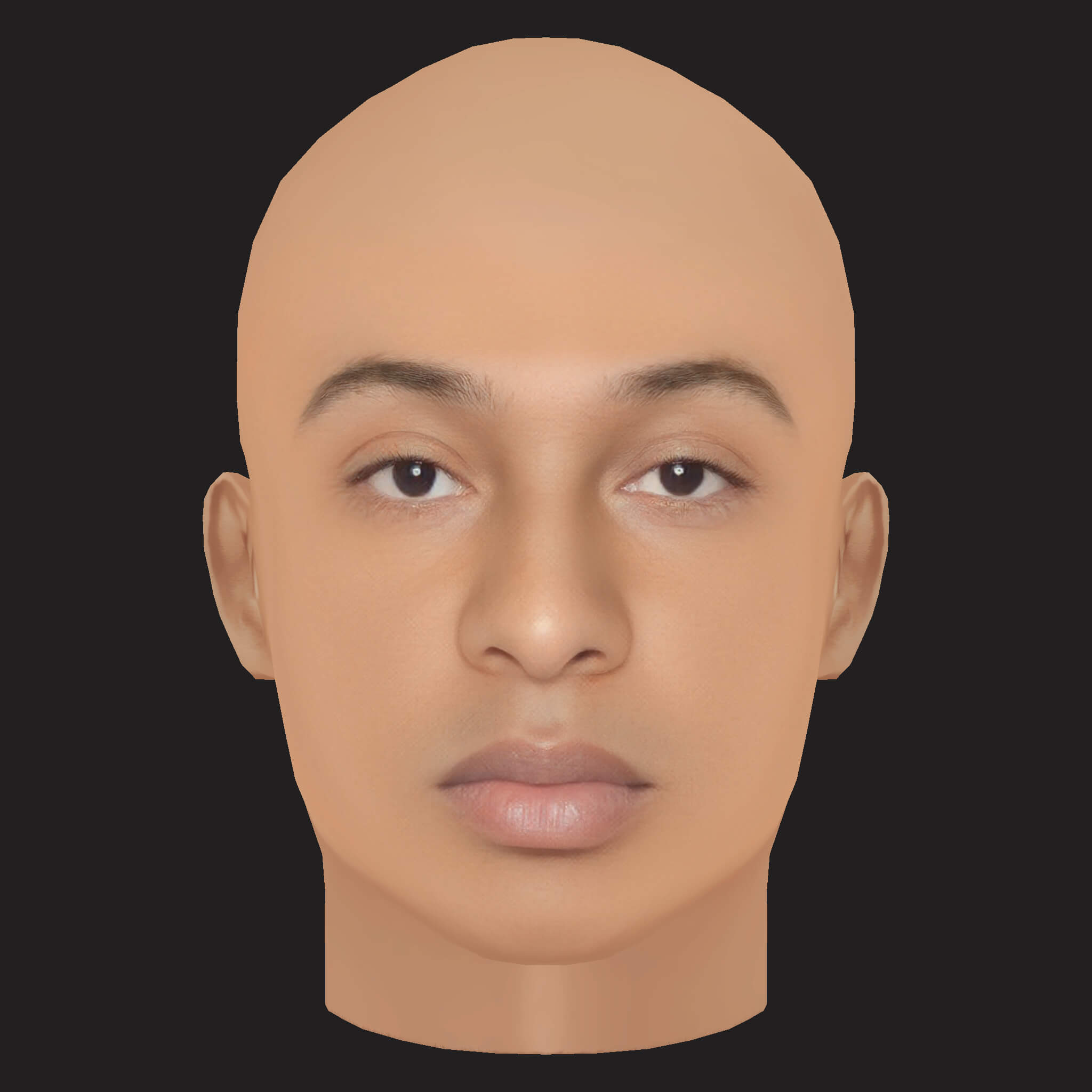 Low Poly Fredo Rapper Head 3D Model