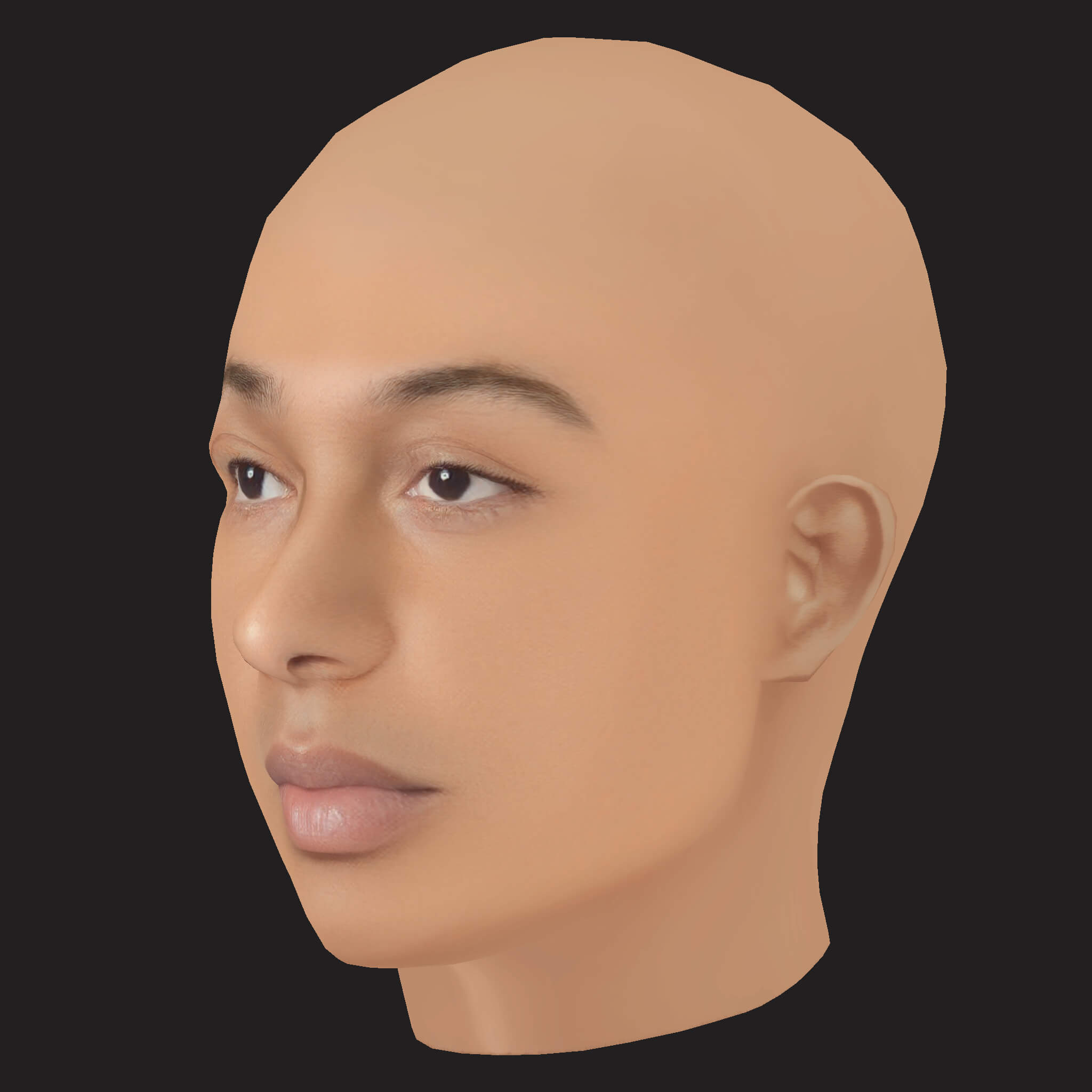 Low Poly Fredo Rapper Head 3D Model