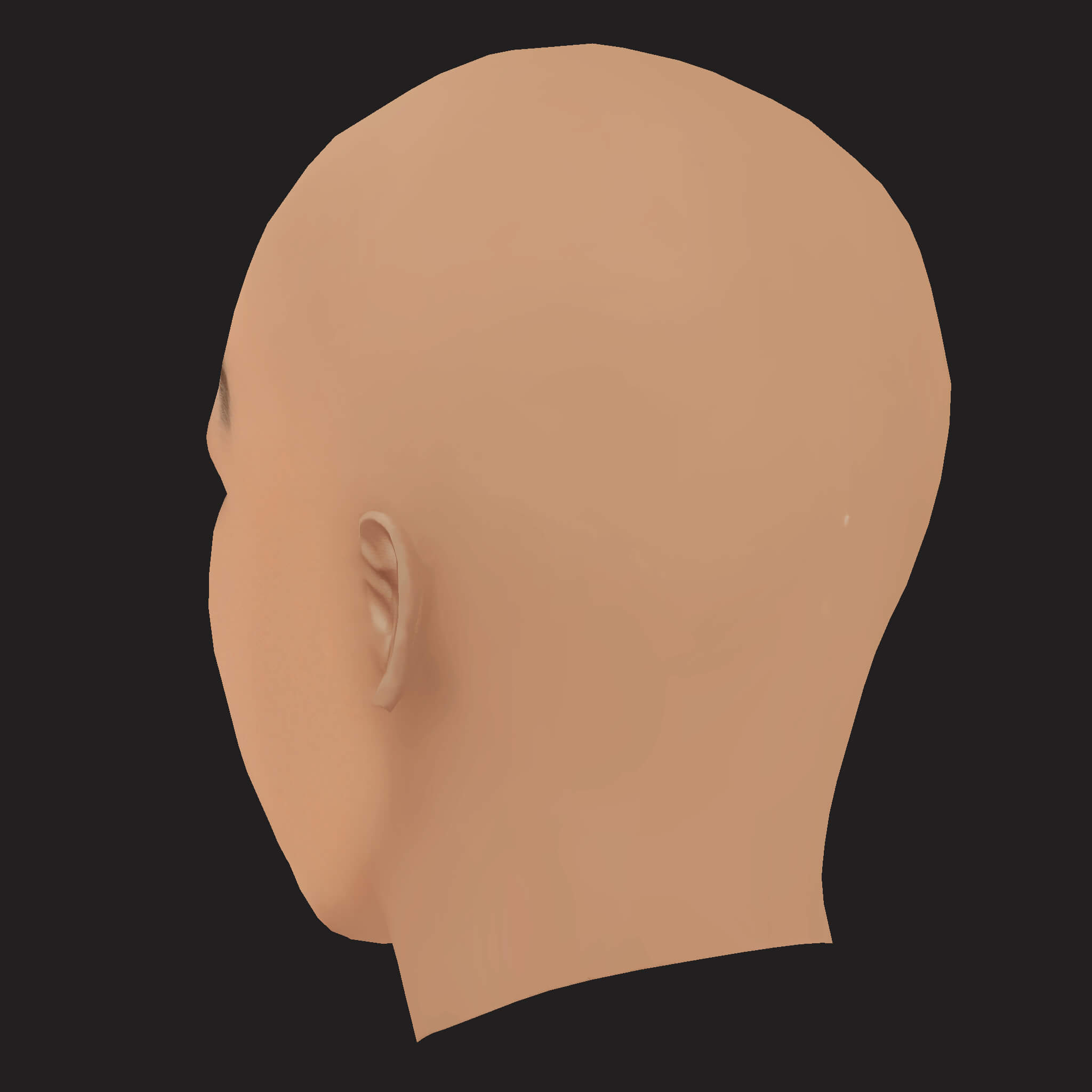 Low Poly Fredo Rapper Head 3D Model
