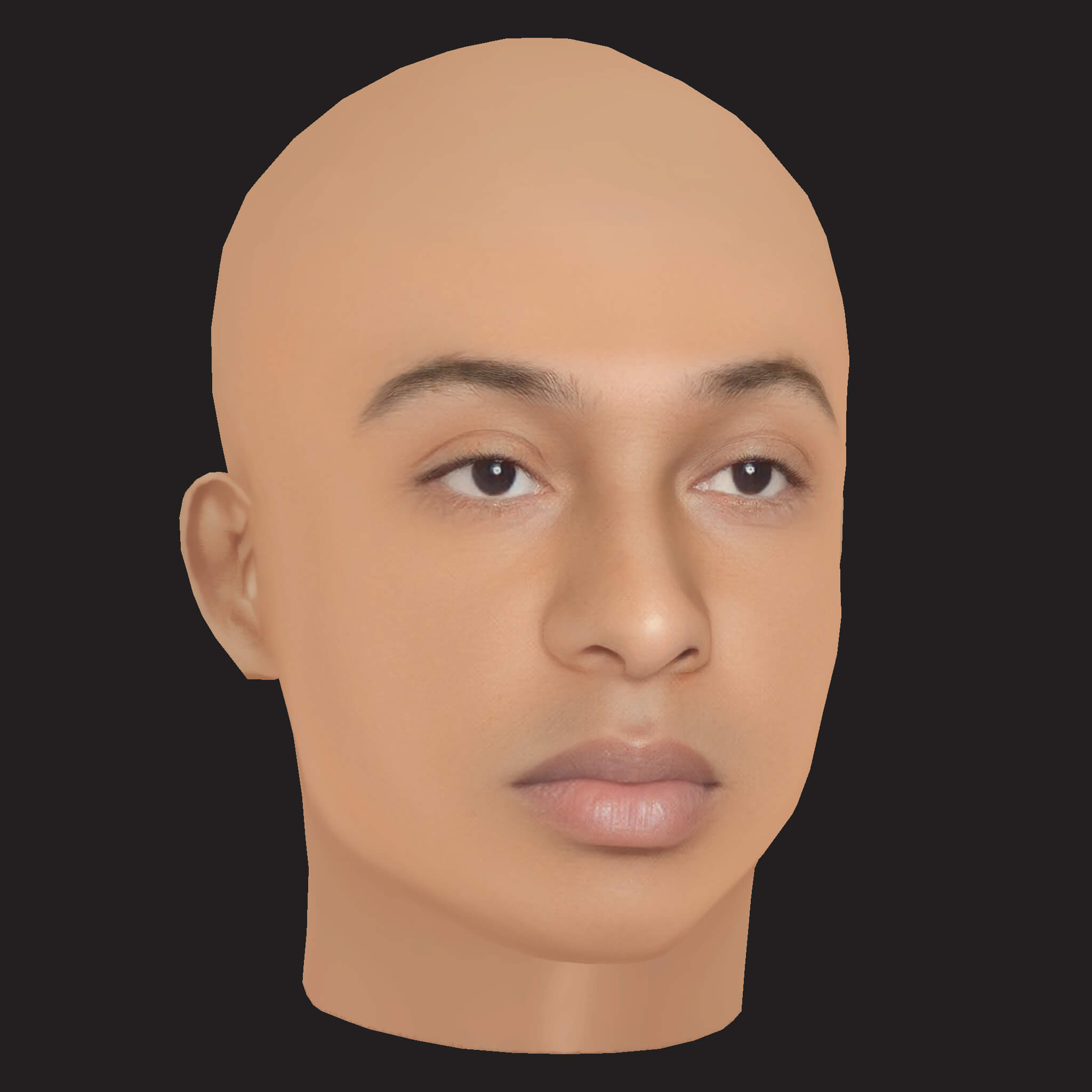 Low Poly Fredo Rapper Head 3D Model