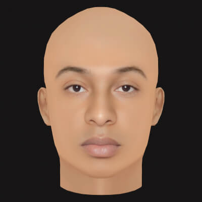 Low Poly Fredo Rapper Head