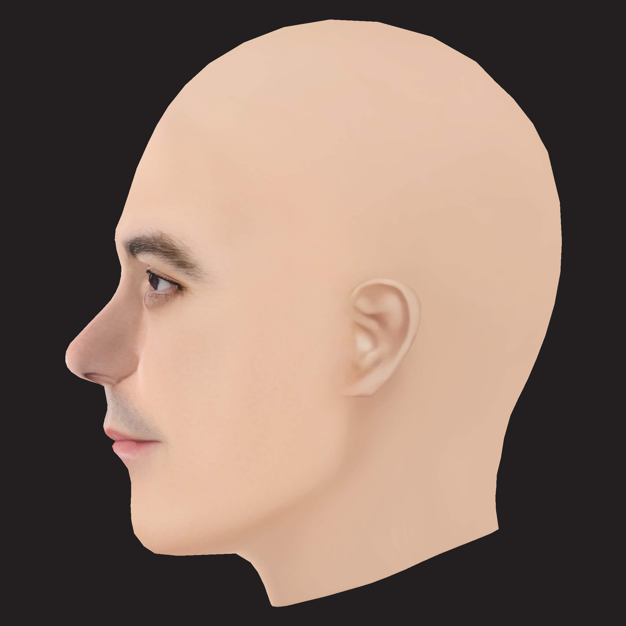 Low Poly G Eazy Rapper Head 3D Model