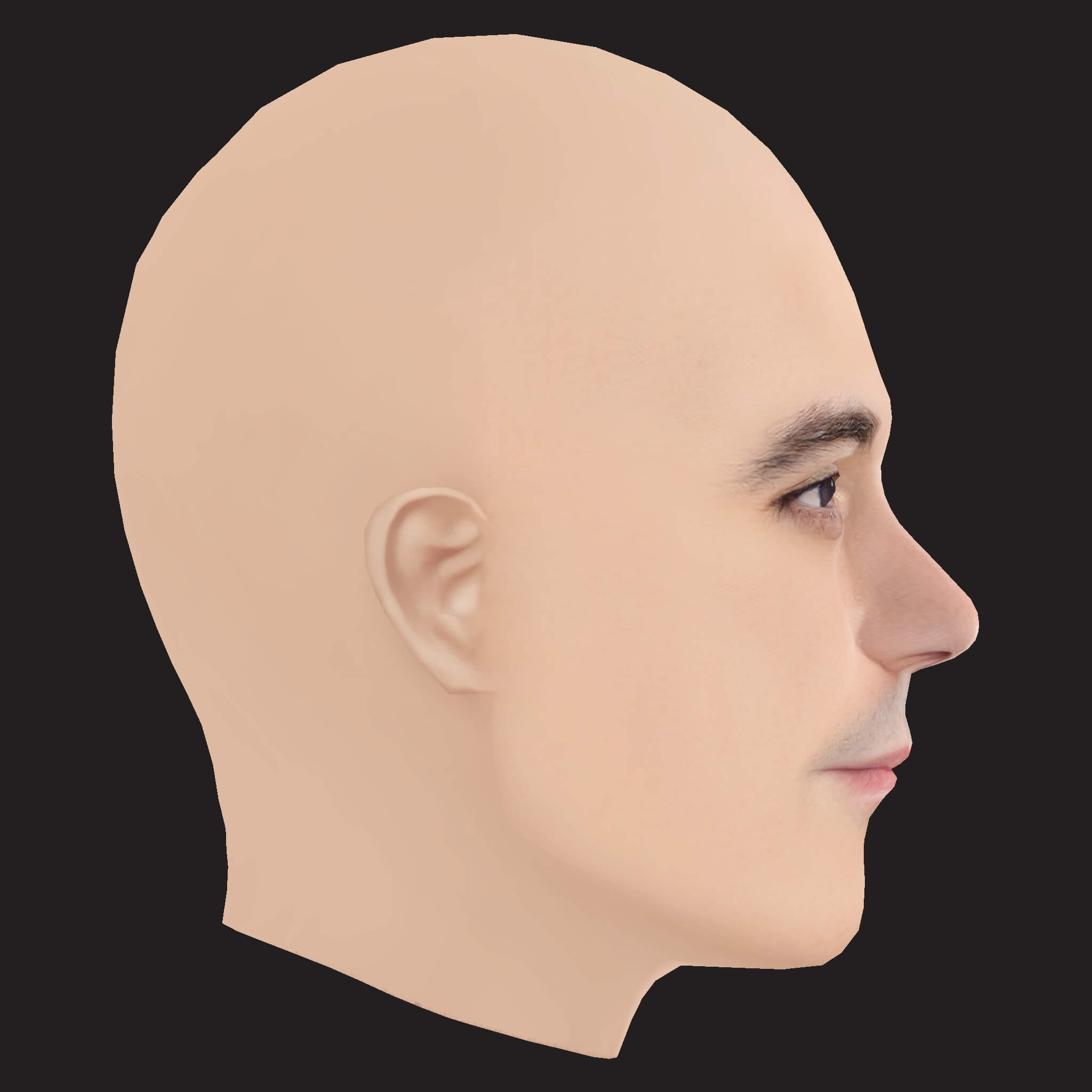 Low Poly G Eazy Rapper Head 3D Model
