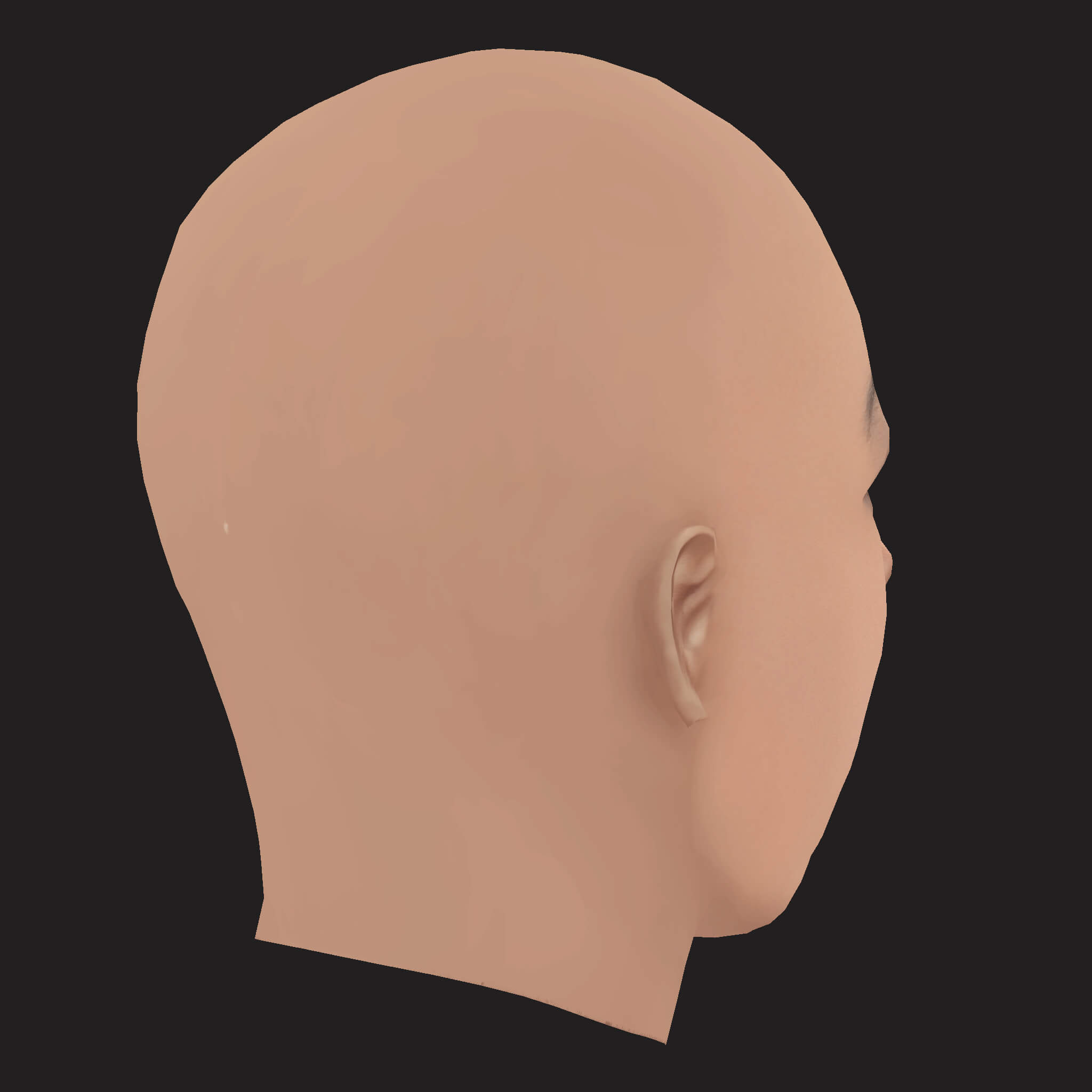 Low Poly Gazo Rapper Head 3D Model