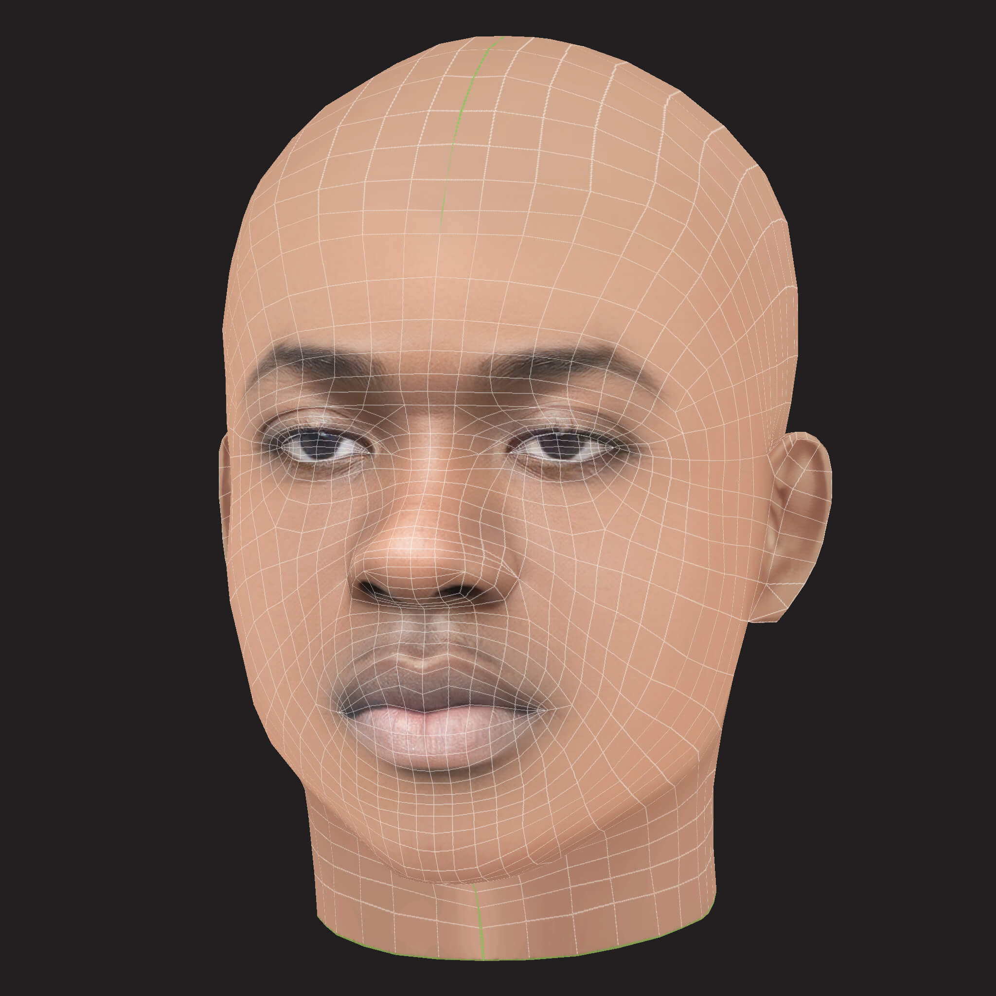 Low Poly Gazo Rapper Head 3D Model
