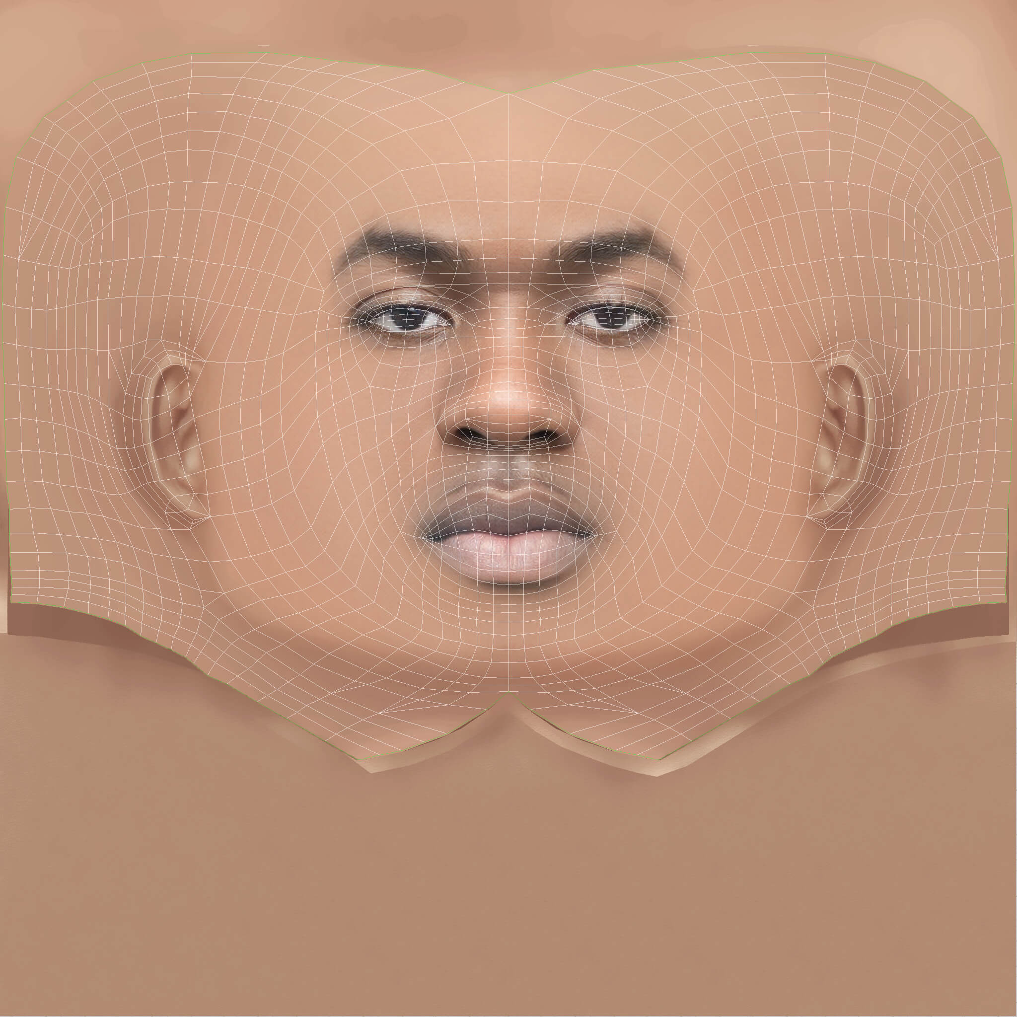 Low Poly Gazo Rapper Head 3D Model