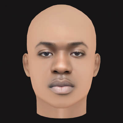 Low Poly Gazo Rapper Head