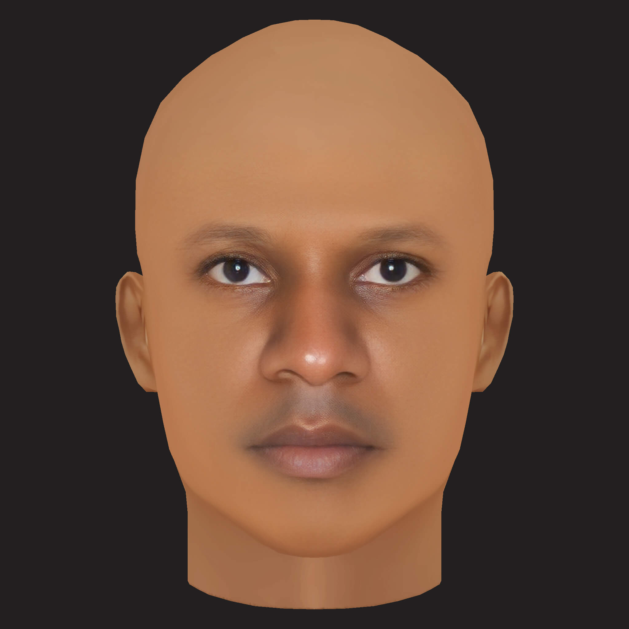 Low Poly Giggs Rapper Head 3D Model