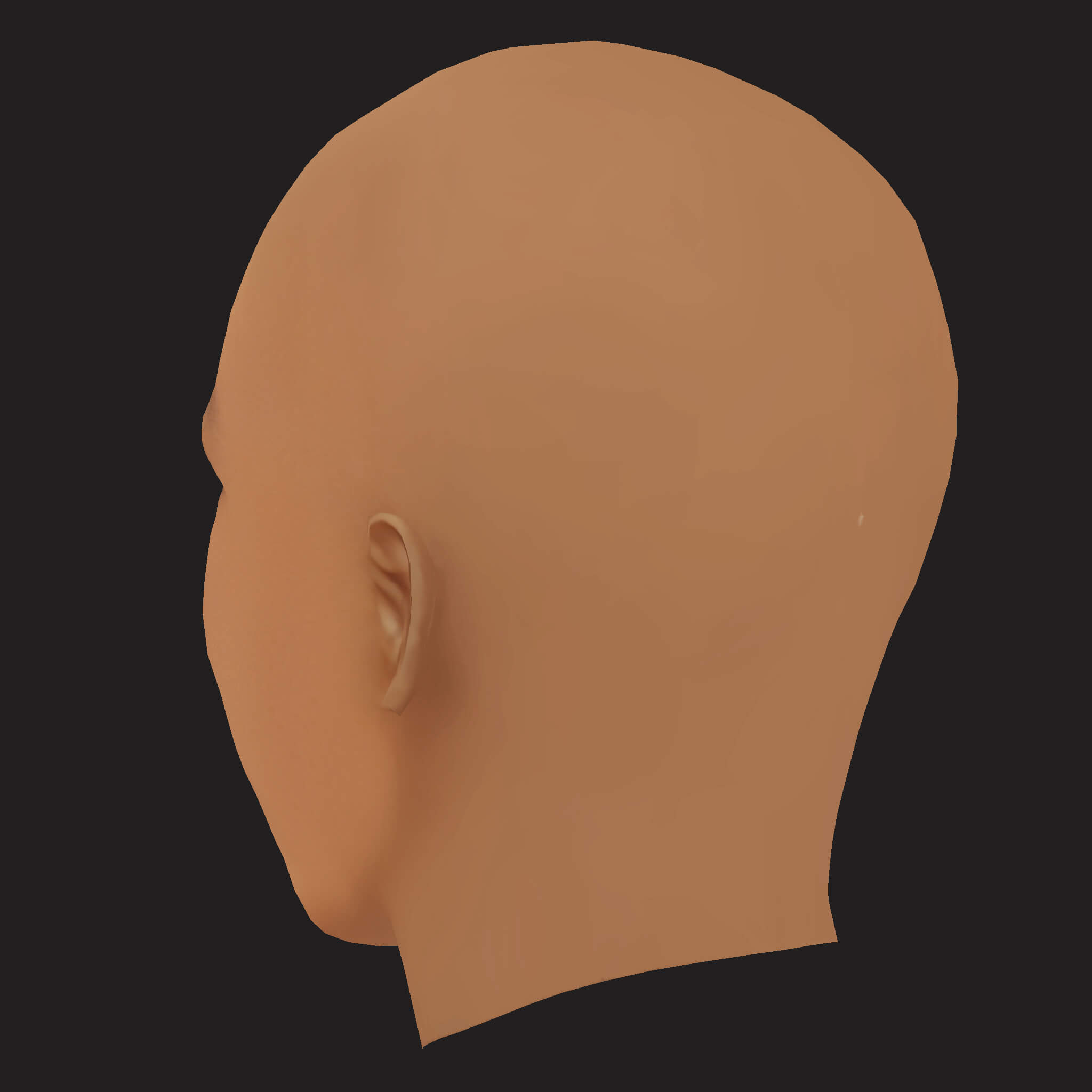 Low Poly Giggs Rapper Head 3D Model