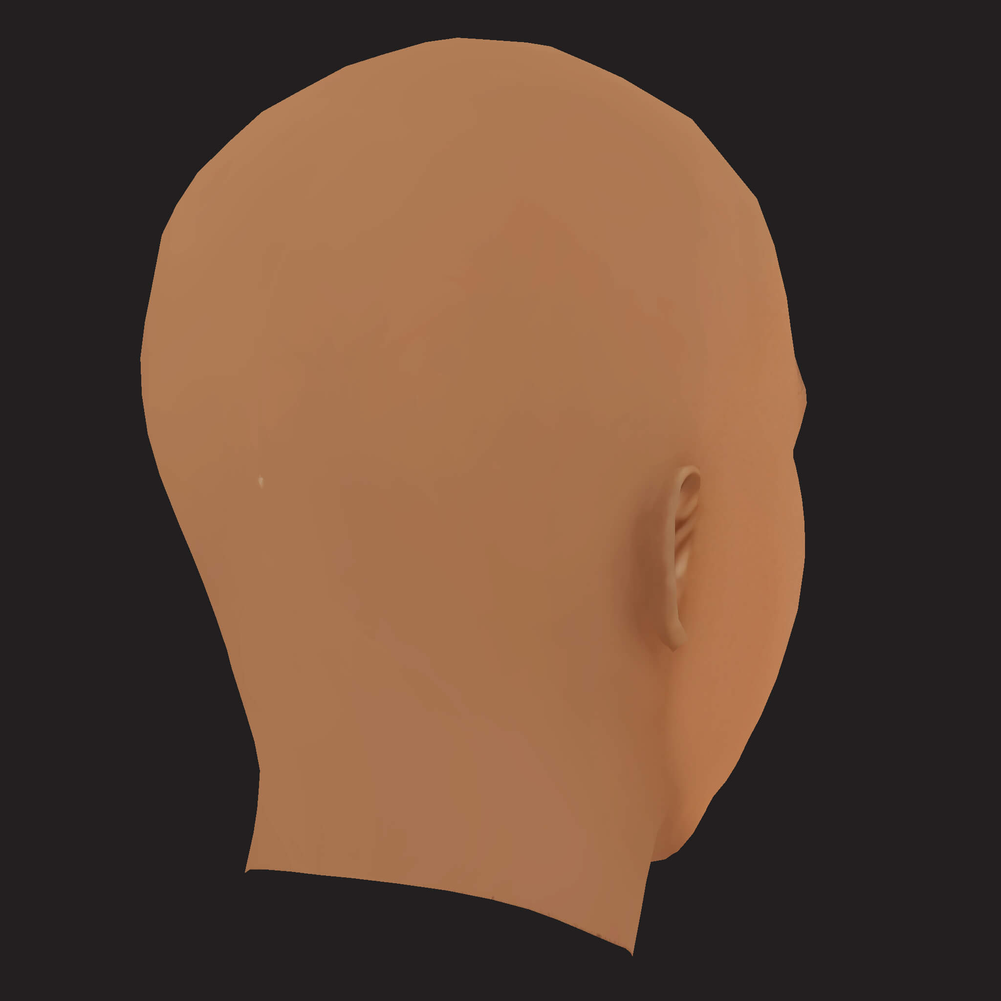 Low Poly Giggs Rapper Head 3D Model