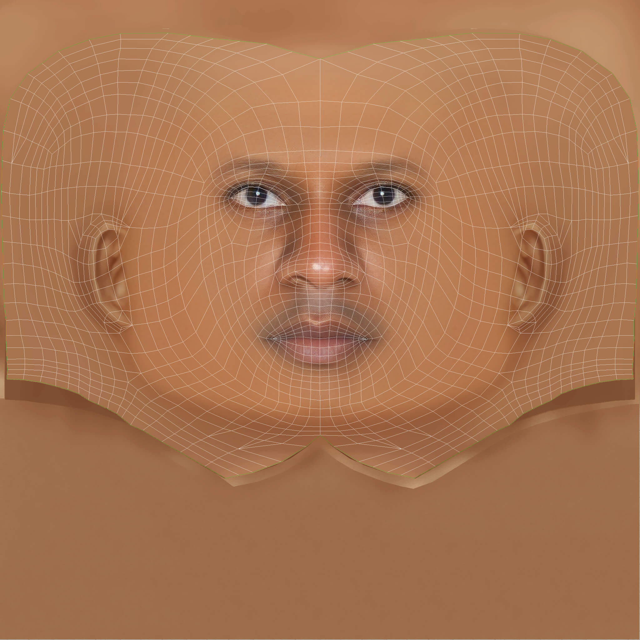 Low Poly Giggs Rapper Head 3D Model