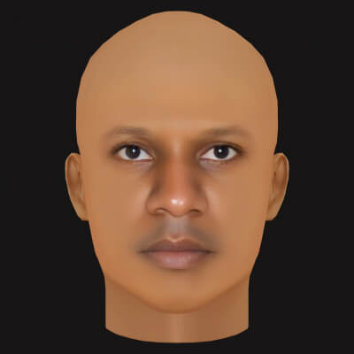 Low Poly Giggs Rapper Head