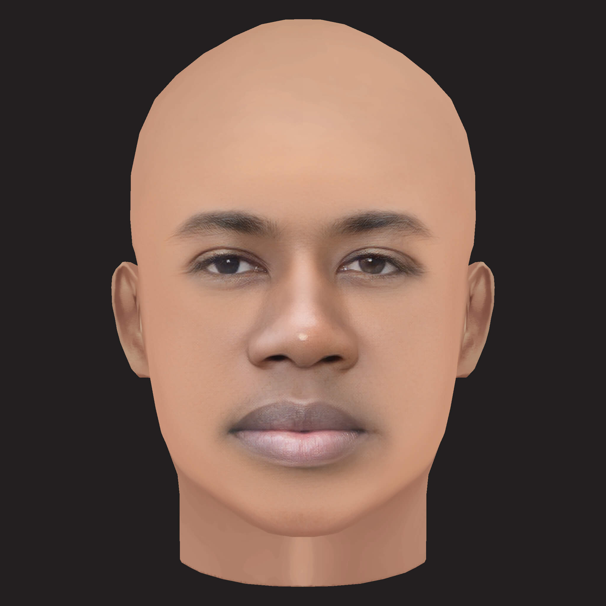 Low Poly Gucci Mane Rapper Head 3D Model