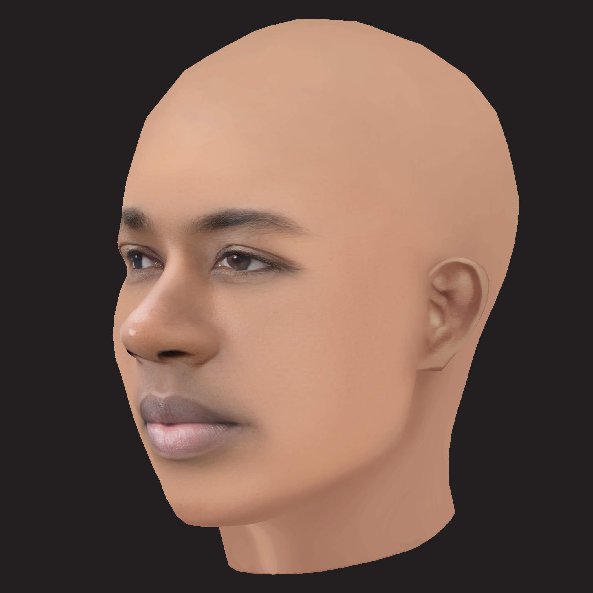 Low Poly Gucci Mane Rapper Head 3D Model