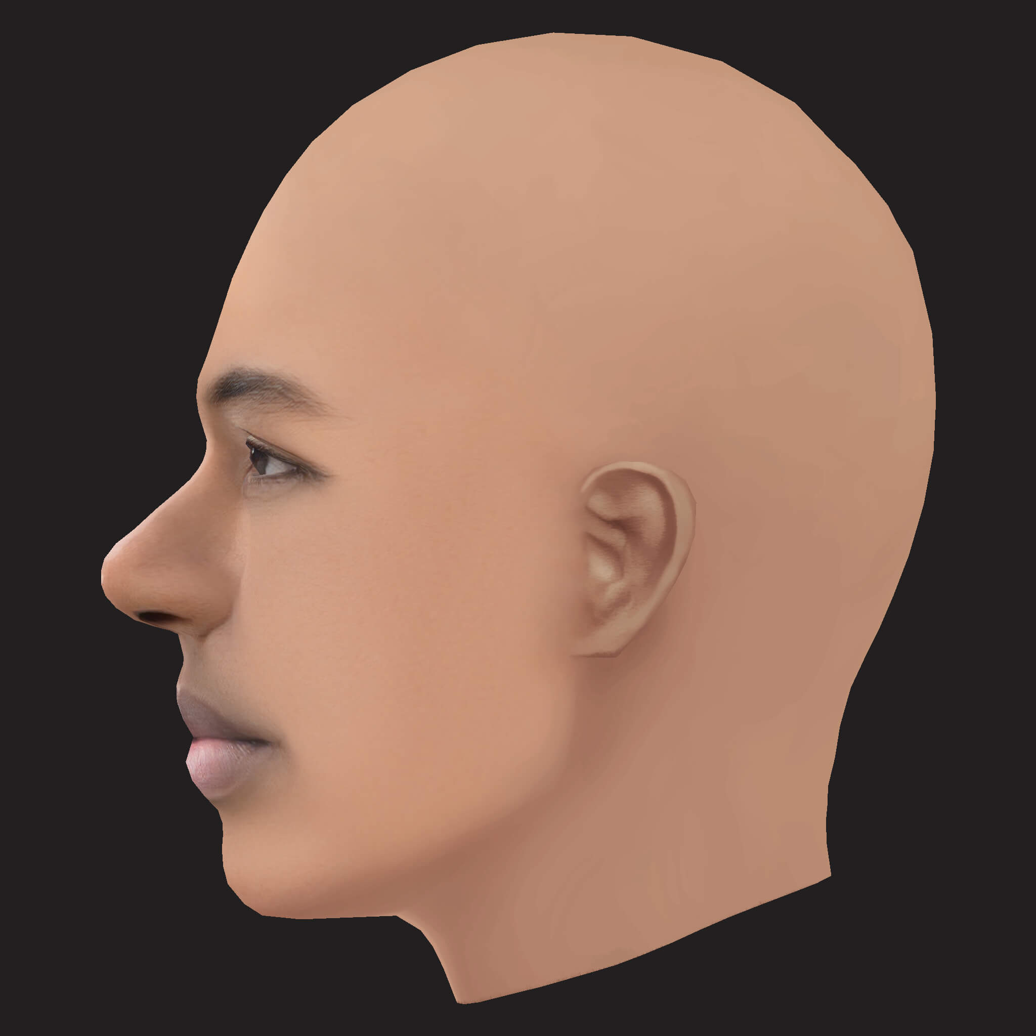 Low Poly Gucci Mane Rapper Head 3D Model