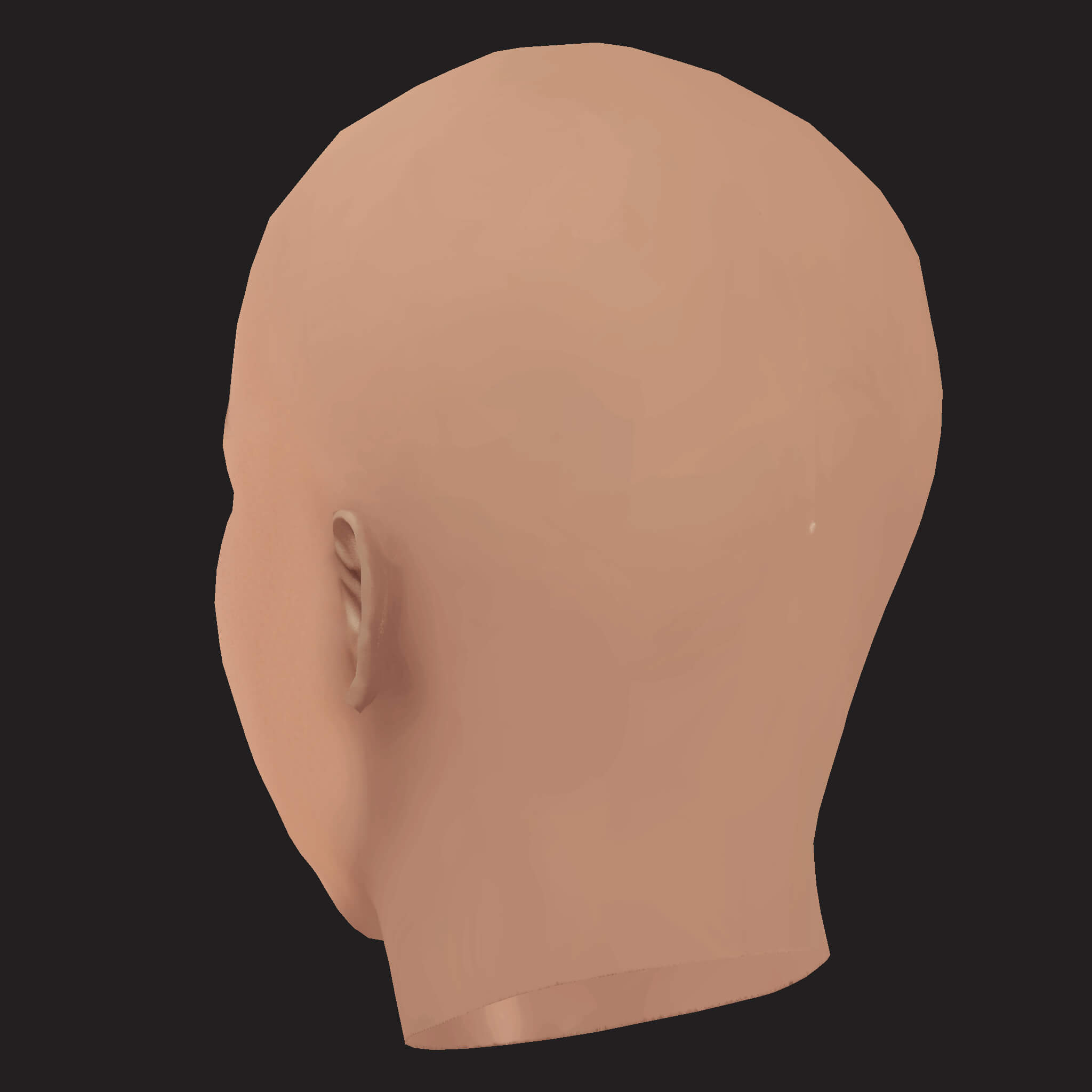 Low Poly Gucci Mane Rapper Head 3D Model